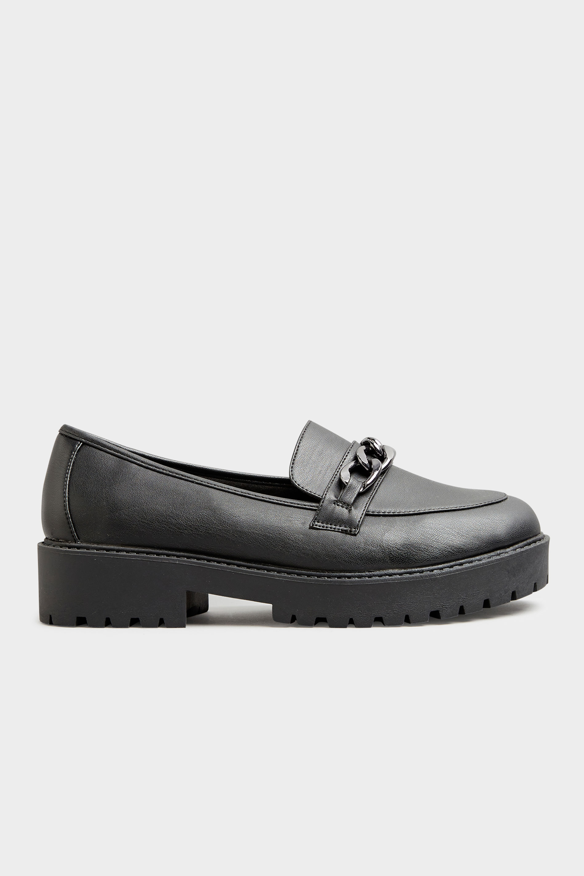 LIMITED COLLECTION Black Chunky Loafers In Extra Wide Fit | Long Tall Sally