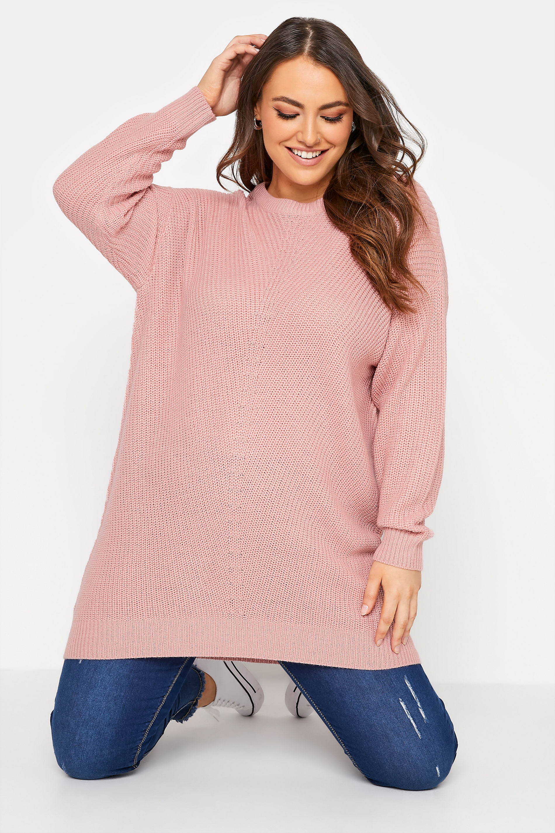 Curve Pink Essential Knitted Jumper_A.jpg