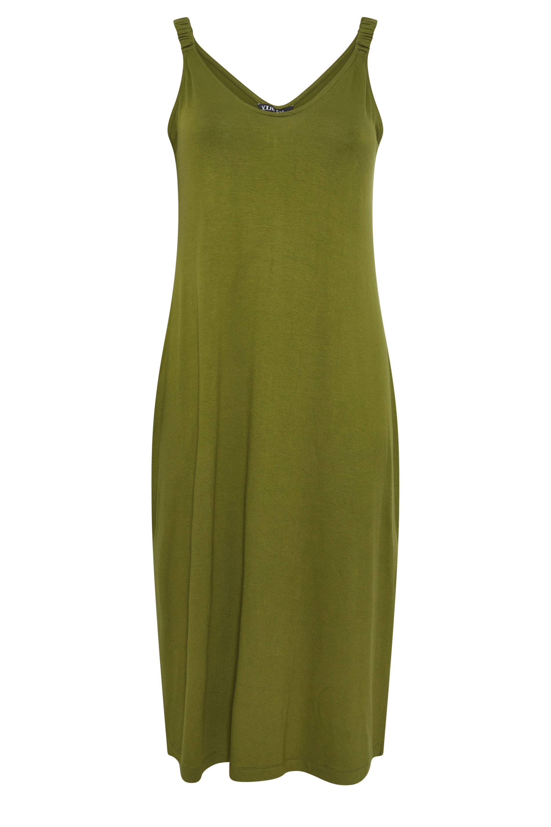 YOURS Plus Size Green Throw On Midi Dress | Yours Clothing 5