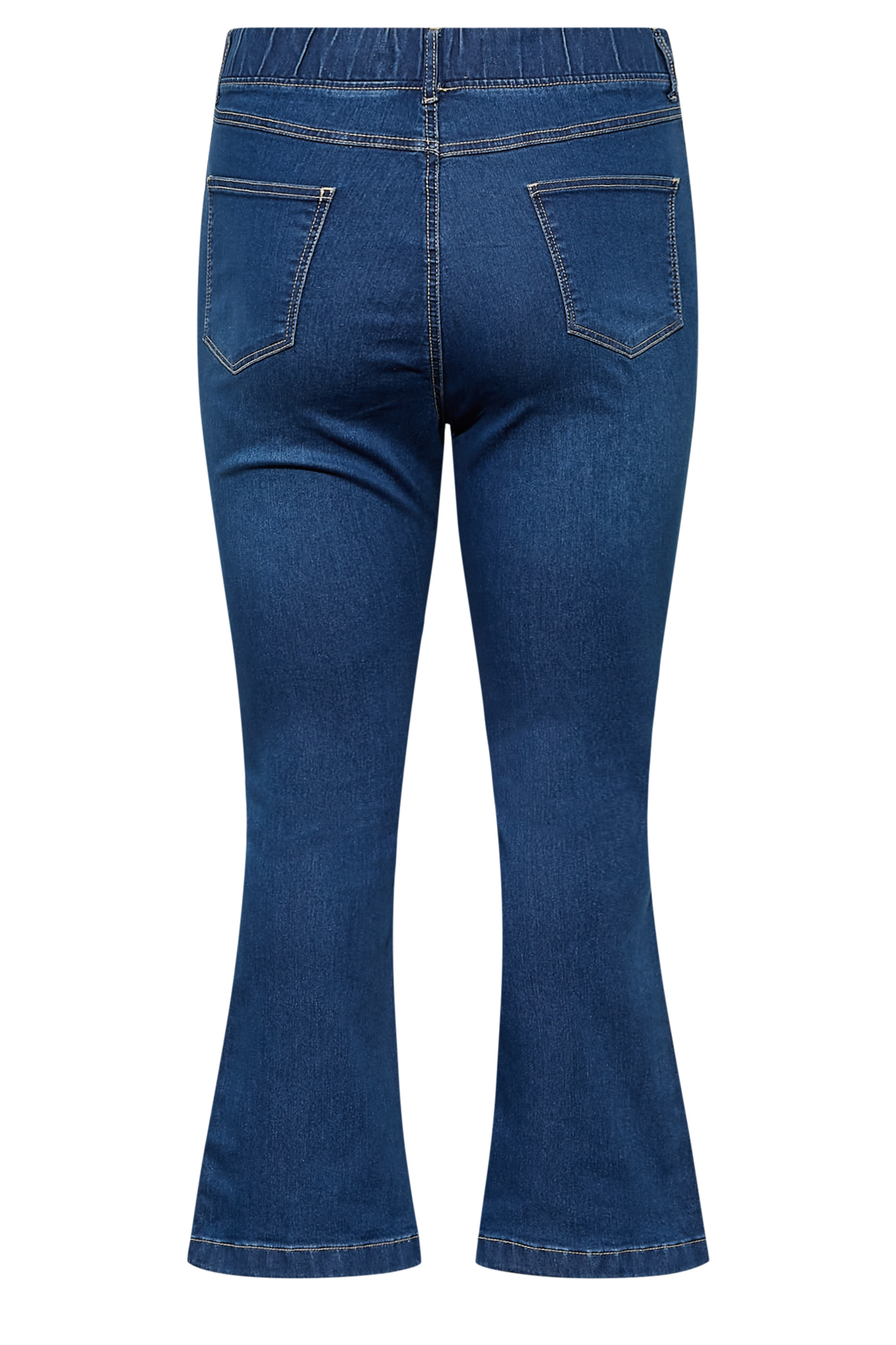 Plus Size Blue Pull-On HANNAH Bootcut Jeggings