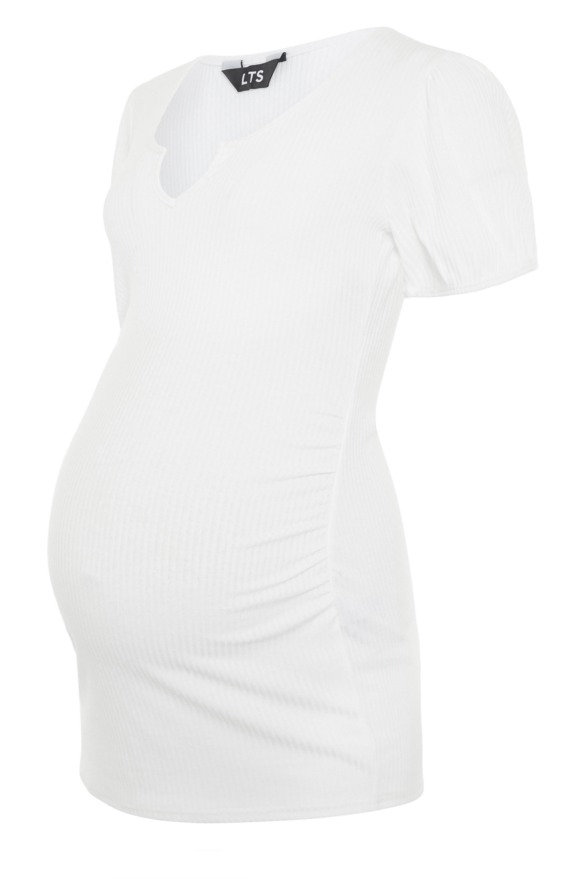 LTS Maternity White Puff Sleeve Top | Long Tall Sally 1