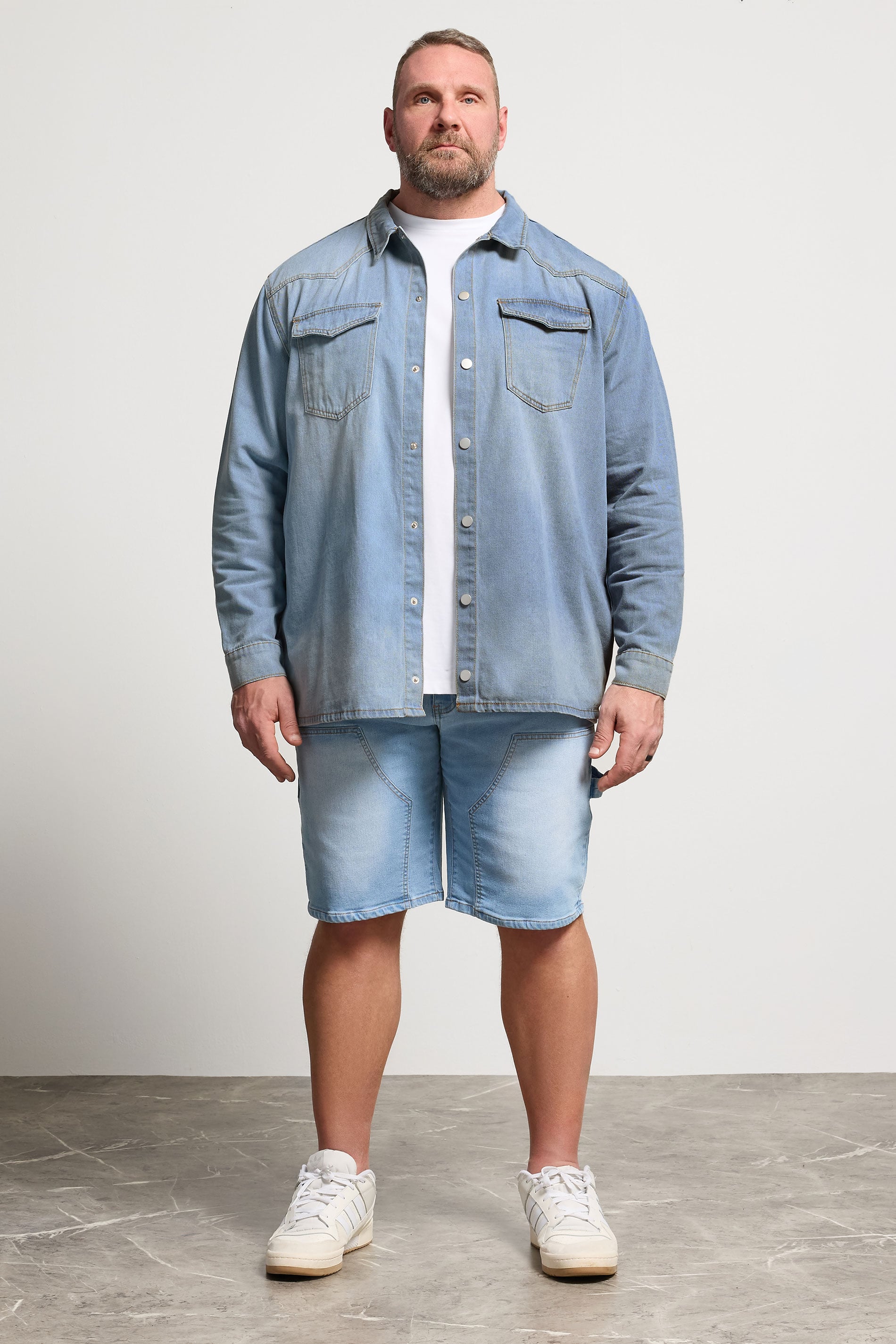 BadRhino Big & Tall Light Blue Denim Shirt | BadRhino 2