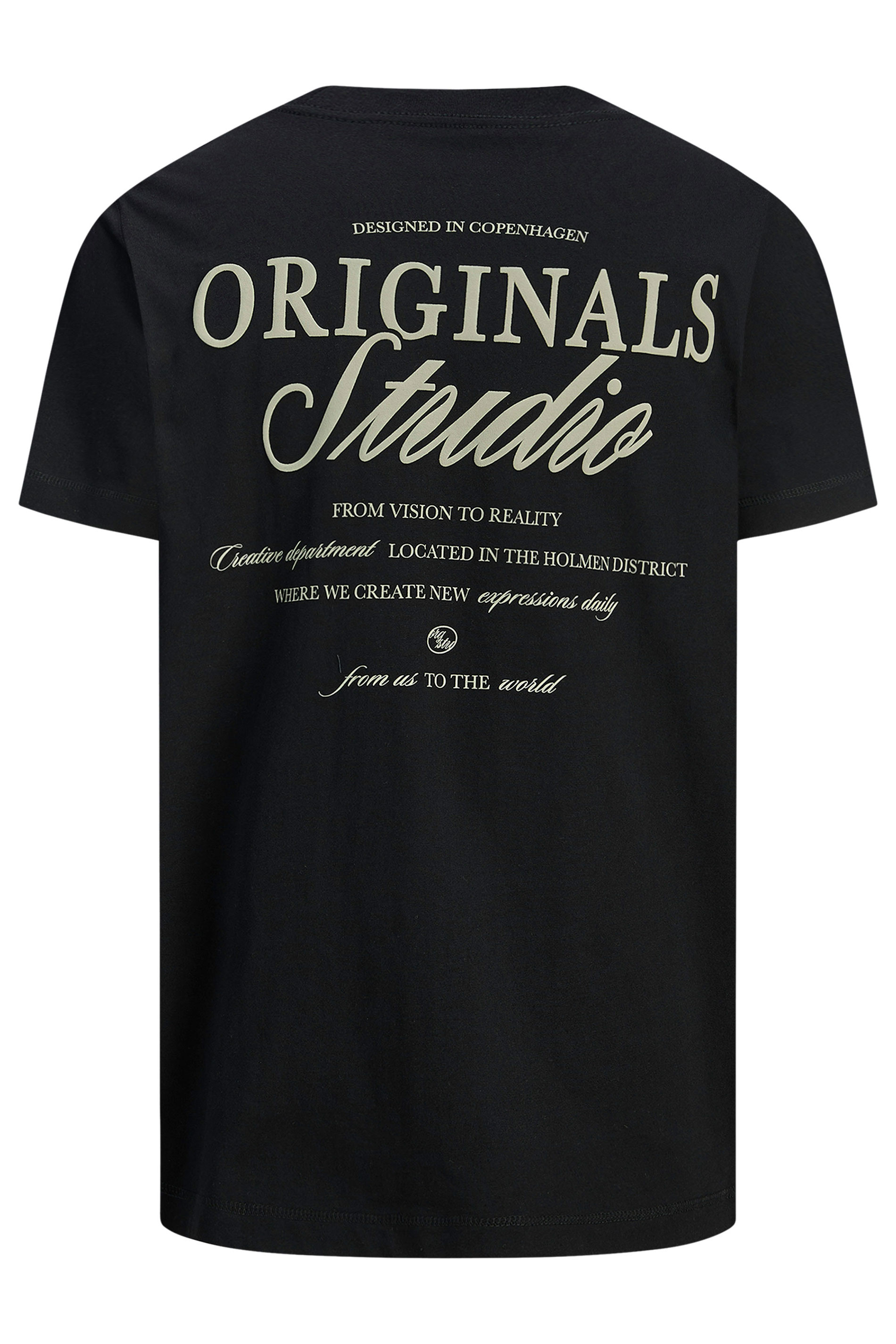 JACK & JONES Big & Tall Black Studio Graphic T-Shirt | BadRhino 5