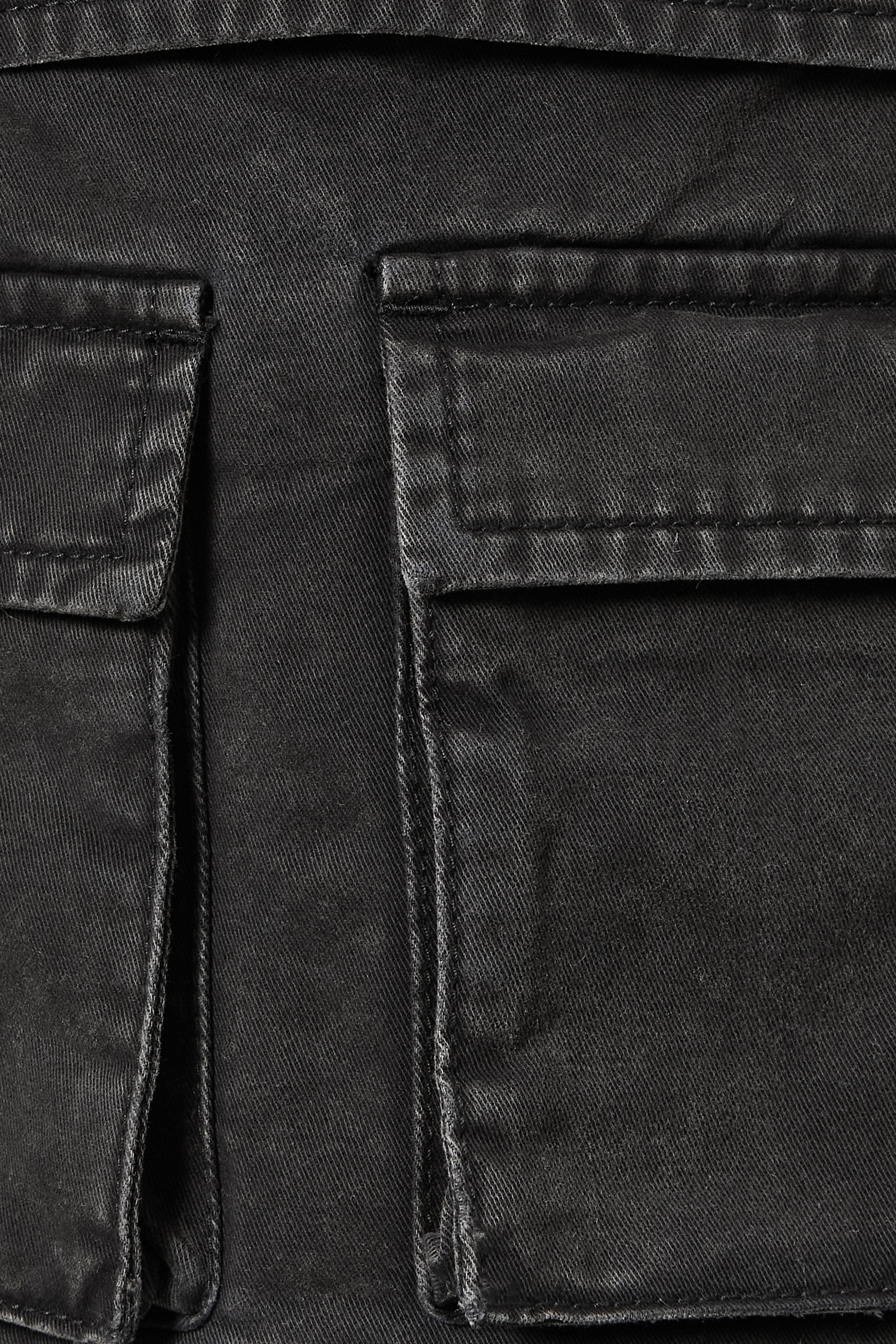 BadRhino Big & Tall Black Acid Washed Cargo Shorts | BadRhino 8