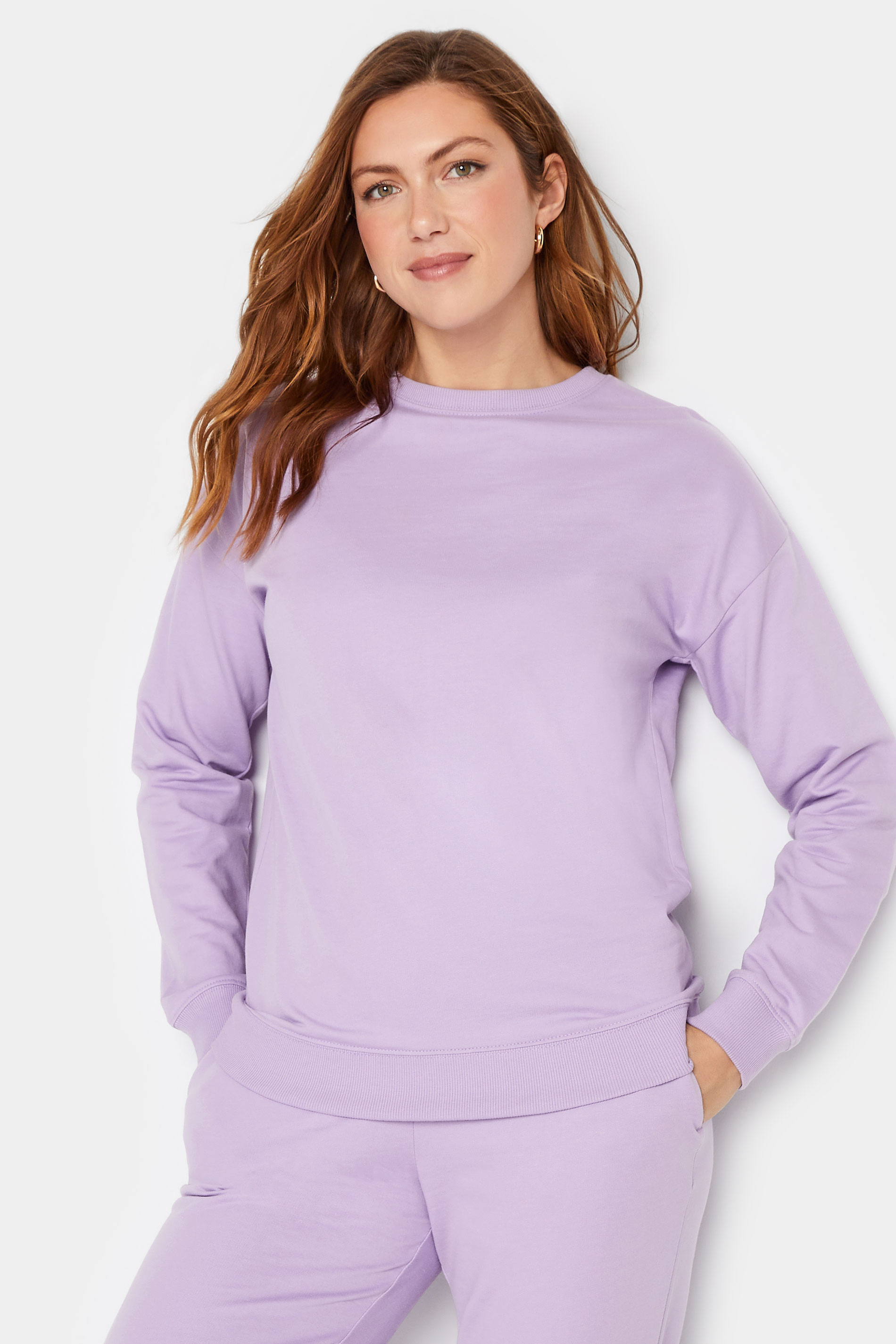 LTS Tall Lilac Purple Long Sleeve Sweatshirt | Long Tall Sally  1