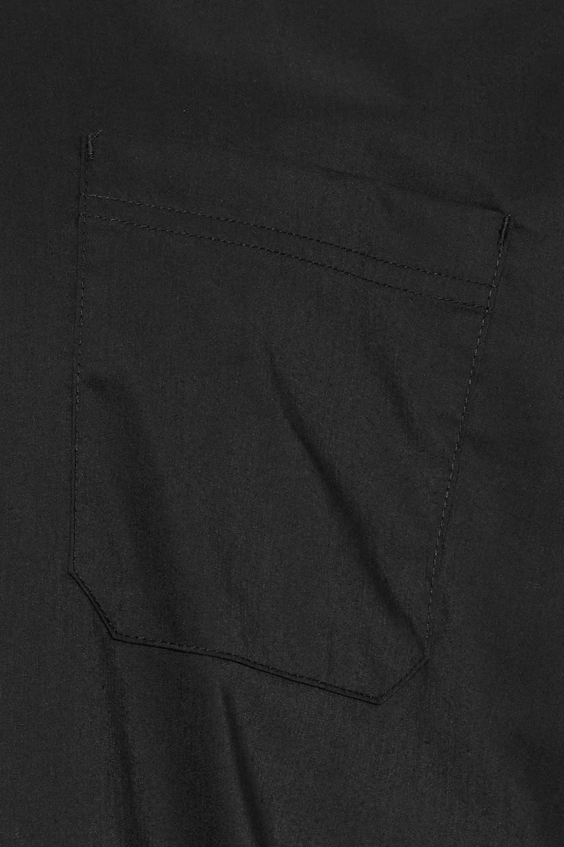 D555 Big & Tall Black Short Sleeve Non Iron Stretch Shirt | BadRhino 5