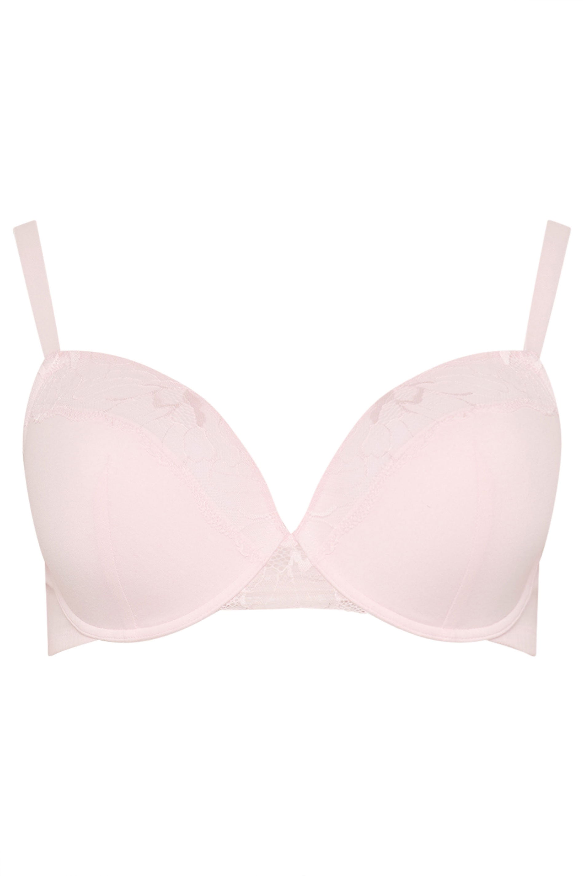 YOURSET 2 PACK Plus Size Pink & Grey Padded Underwired Bras | Yours Clothing 9