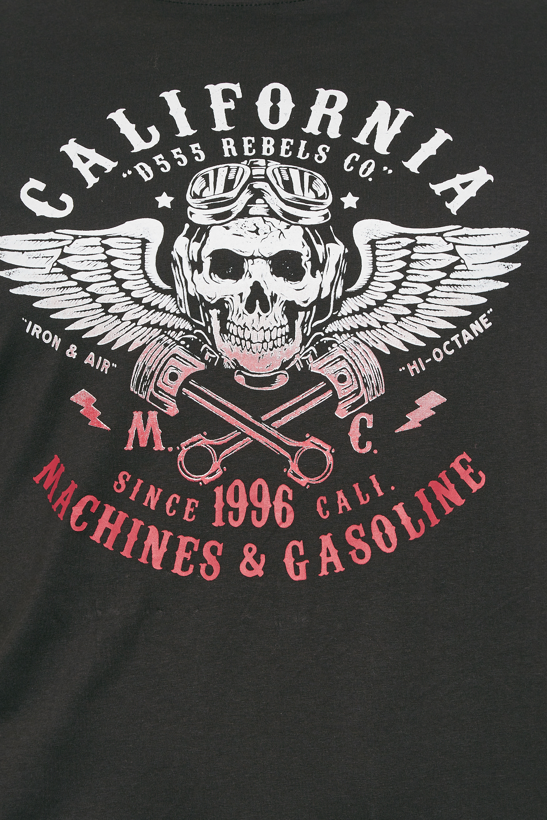 D555 Big & Tall Black California Skull T-Shirt | BadRhino 2