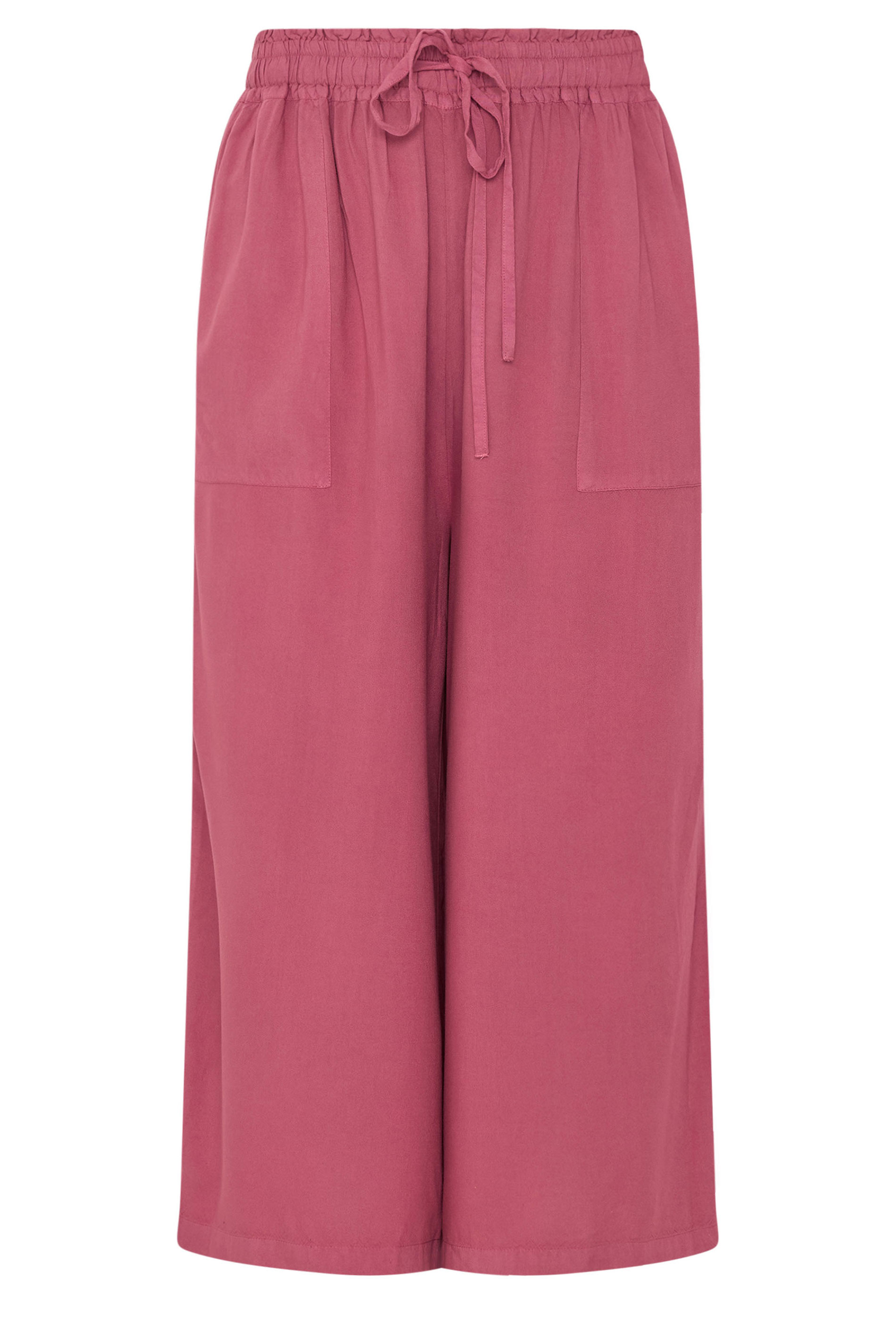 YOURS Plus Size Red Chambray Culottes | Yours Clothing 5