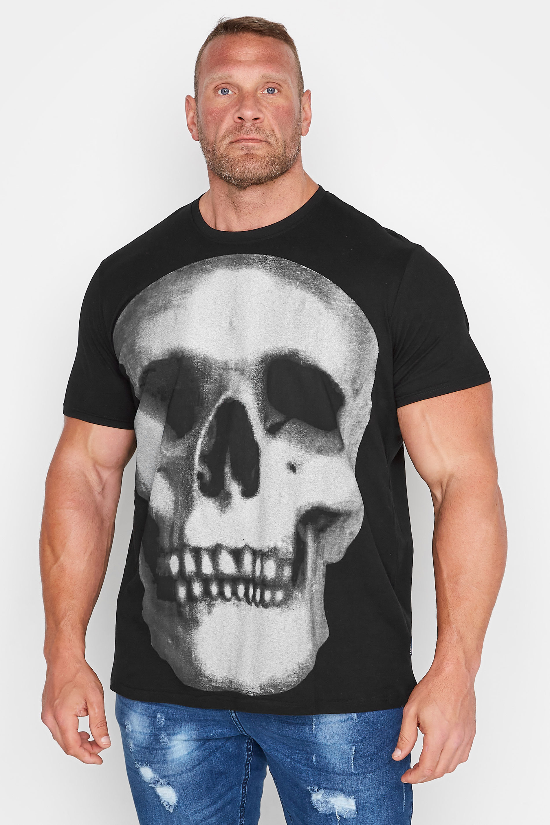 BadRhino Big & Tall Black Skull T-Shirt 1