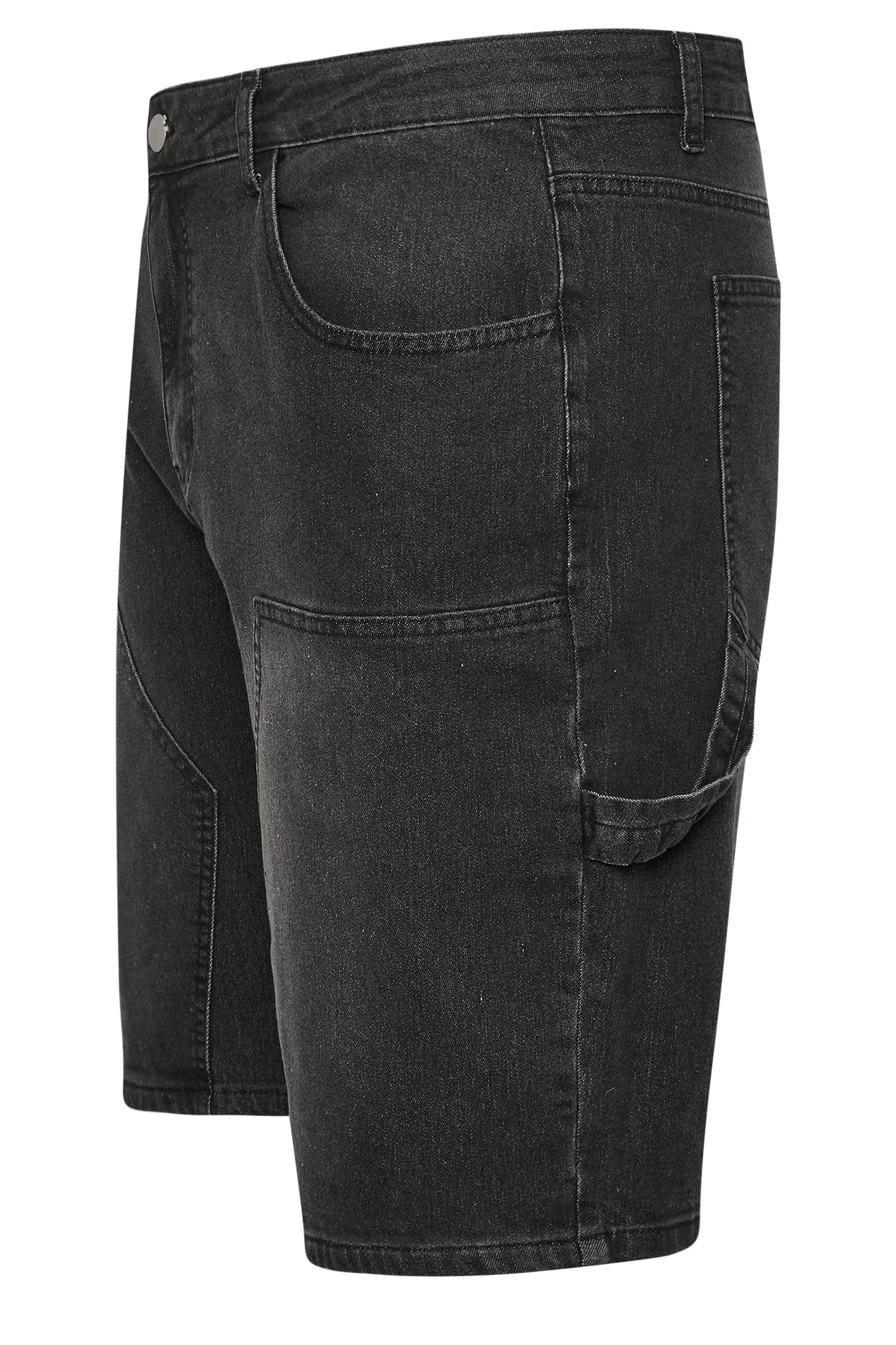 BadRhino Big & Tall Black Wash Carpenter Shorts | BadRhino 10