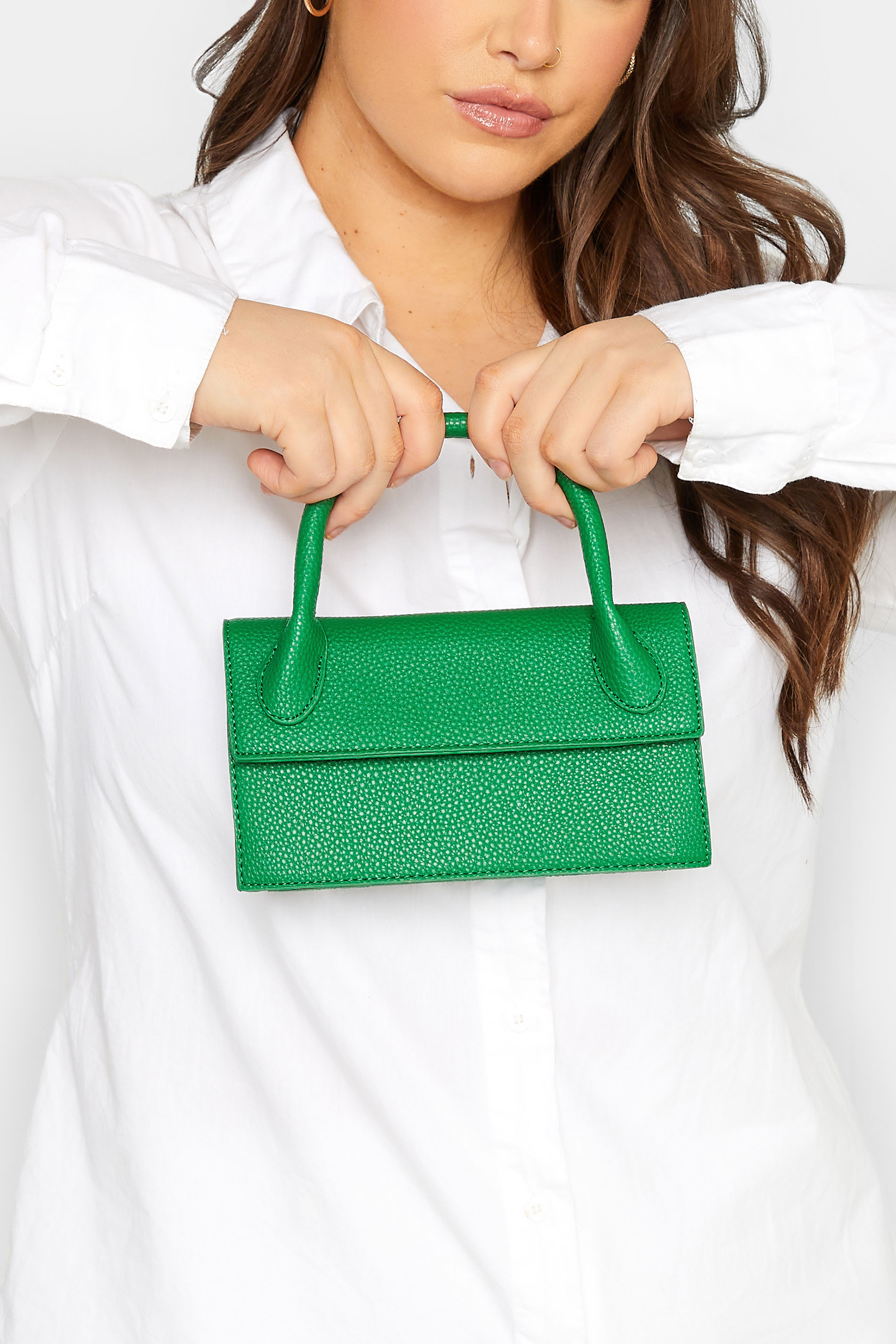 Bright Green Top Handle Crossbody Bag | Yours Clothing  2