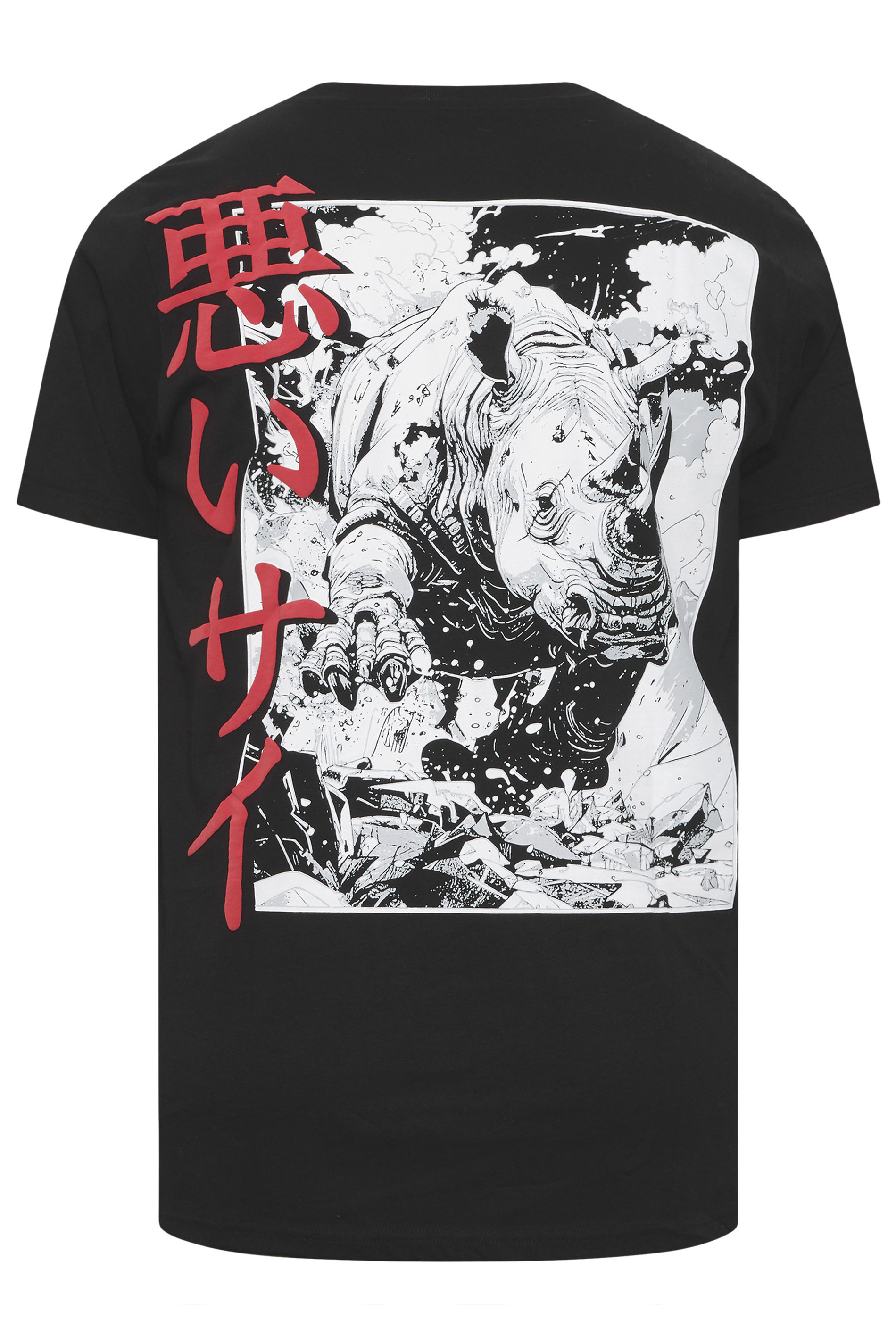 BadRhino Big & Tall Black Rhino Japanese Graphic T-Shirt | BadRhino 7