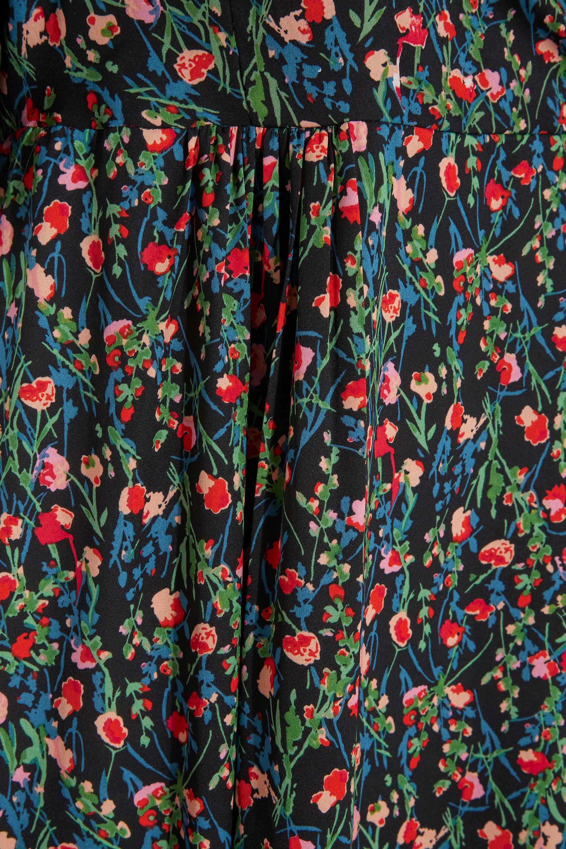 Robes Grande Taille Grande taille  Robes de jour, Tea Dress | LIMITED COLLECTION - Tea Dress Noire Floral Cache-Coeur Plissée - KB43231