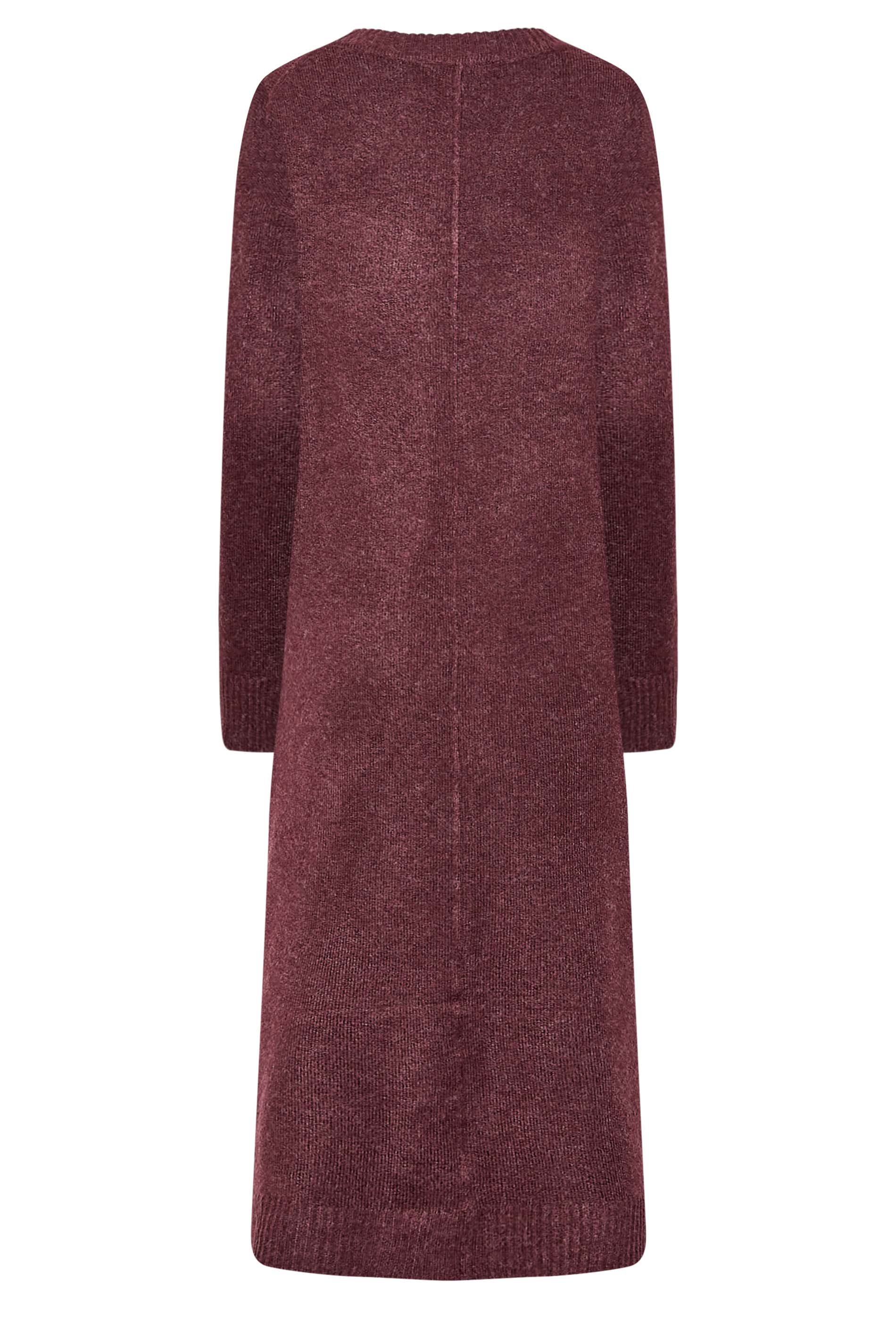 LTS Tall Women's Burgundy Red Knitted Midi Dress | Long Tall Sally  3