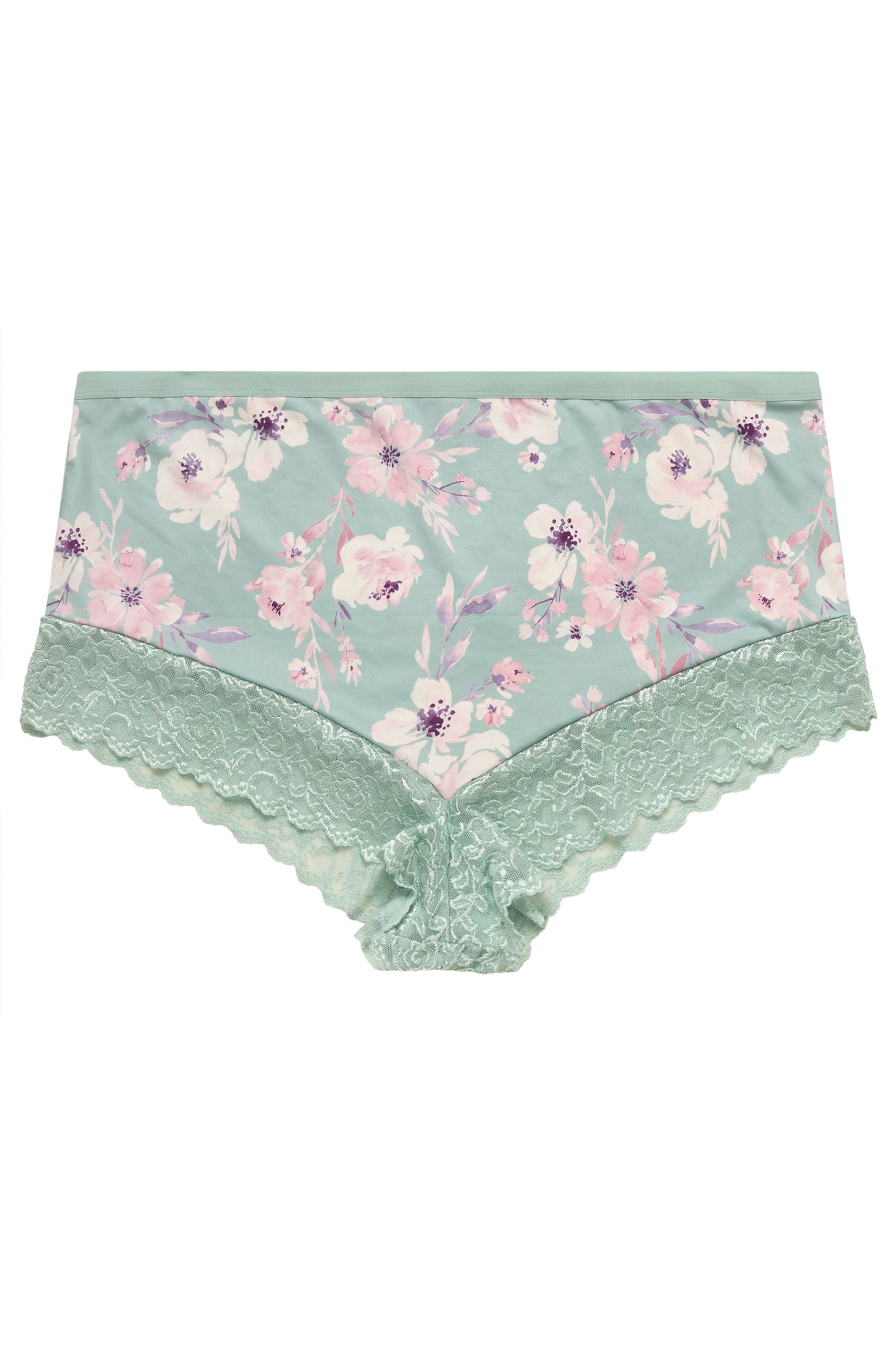 YOURSET 3 PACK Plus Size Pink Lace Trim Full Briefs | Yours Clothing 6