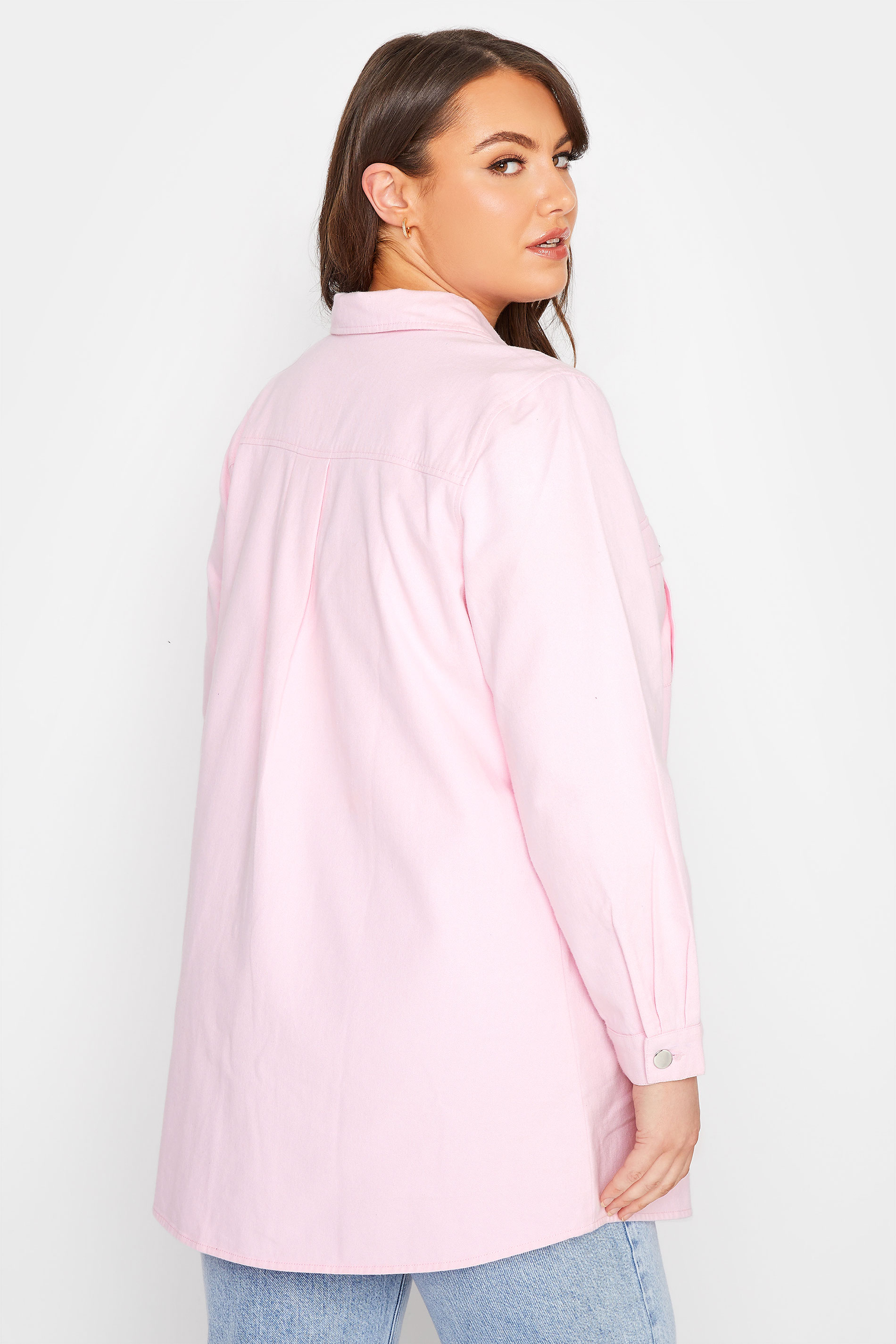 LIMITED COLLECTION Plus Size Light Pink Shacket | Yours Clothing