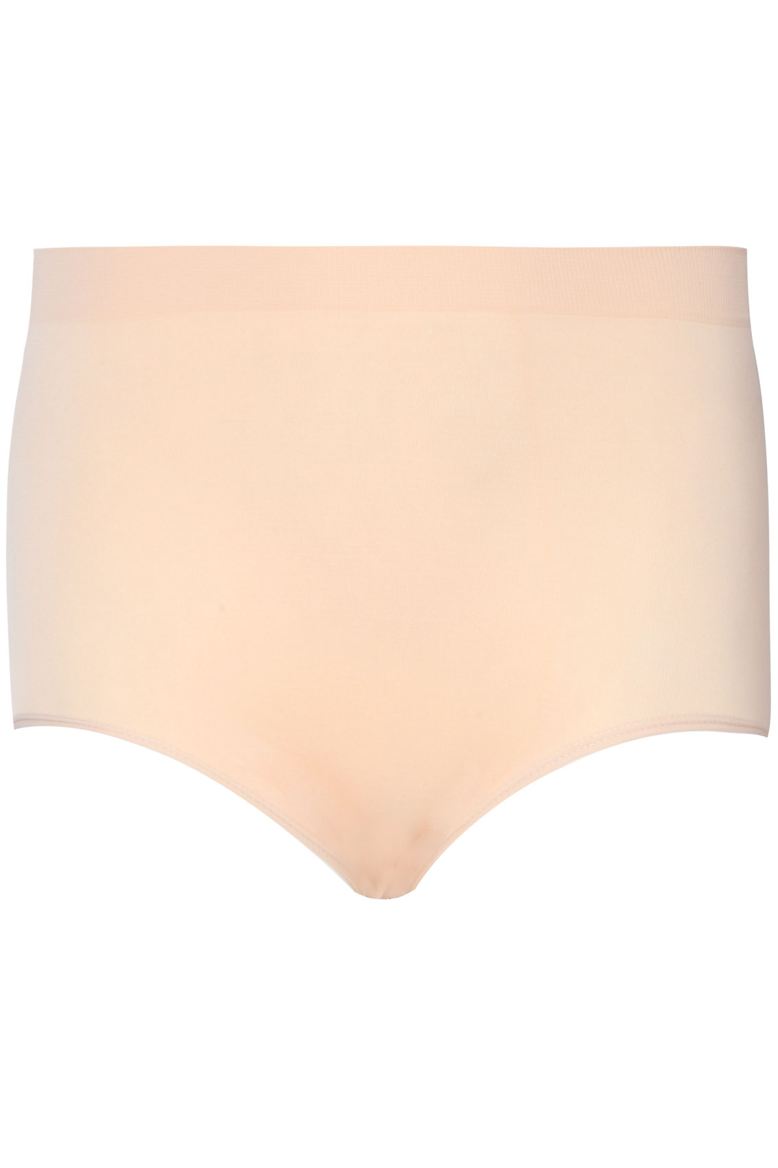 Nude Seamless Light Control High Waisted Full Briefs | Yours Clothing 3