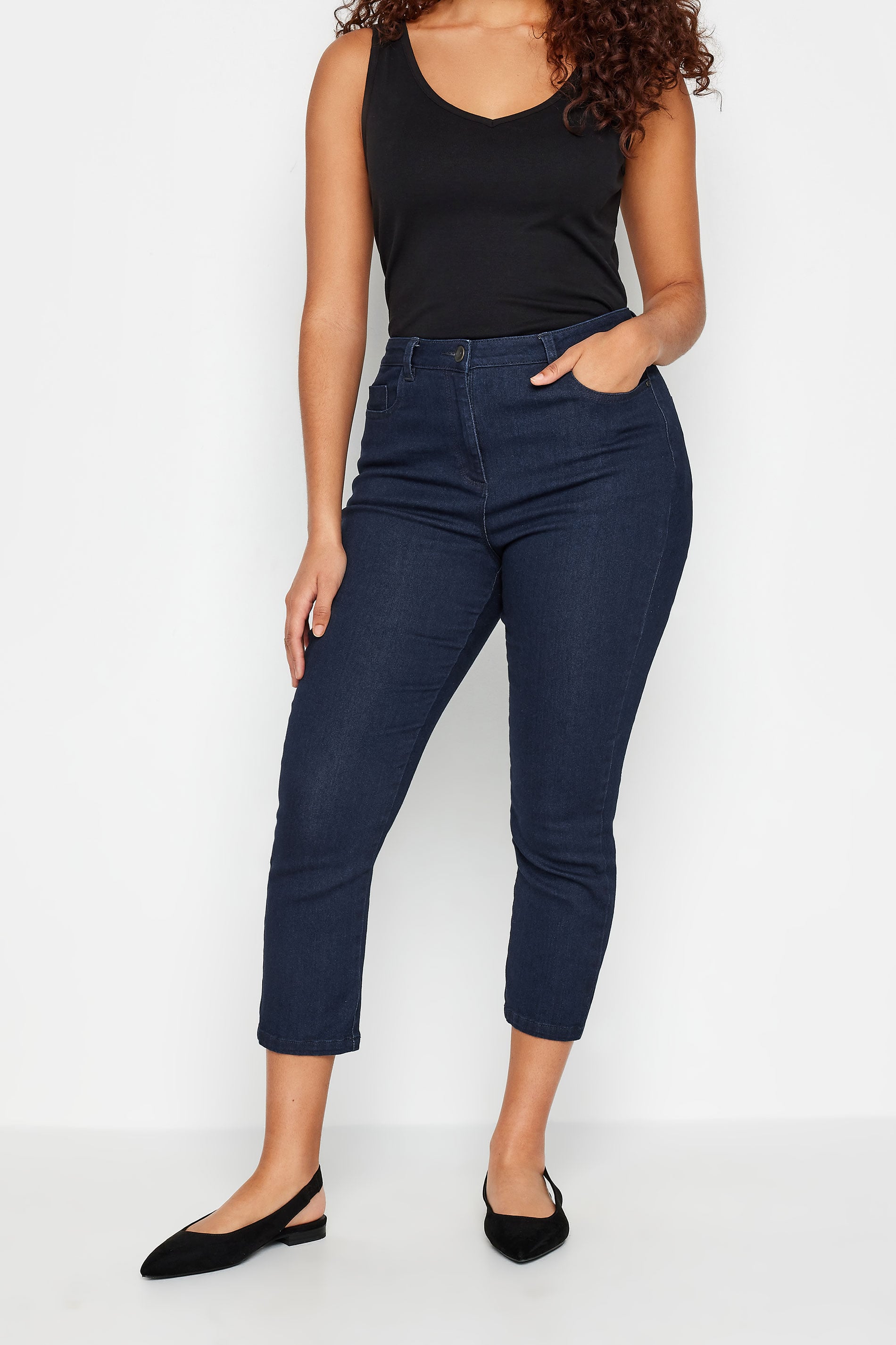 M&Co Indigo Blue Cropped Jeans | M&Co 3