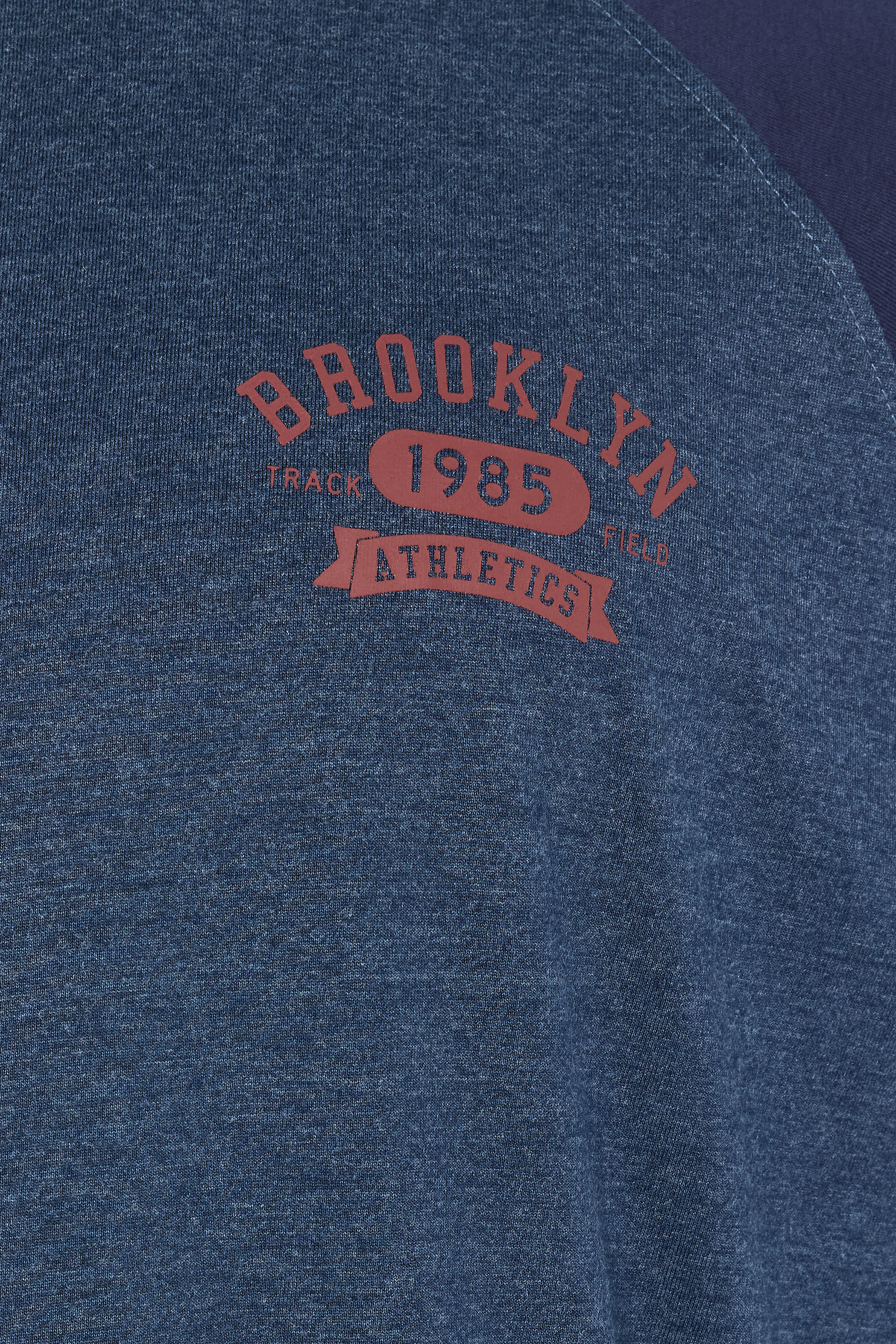 KAM Big & Tall Navy Blue Raglan Graphic Print T-Shirt | BadRhino 3