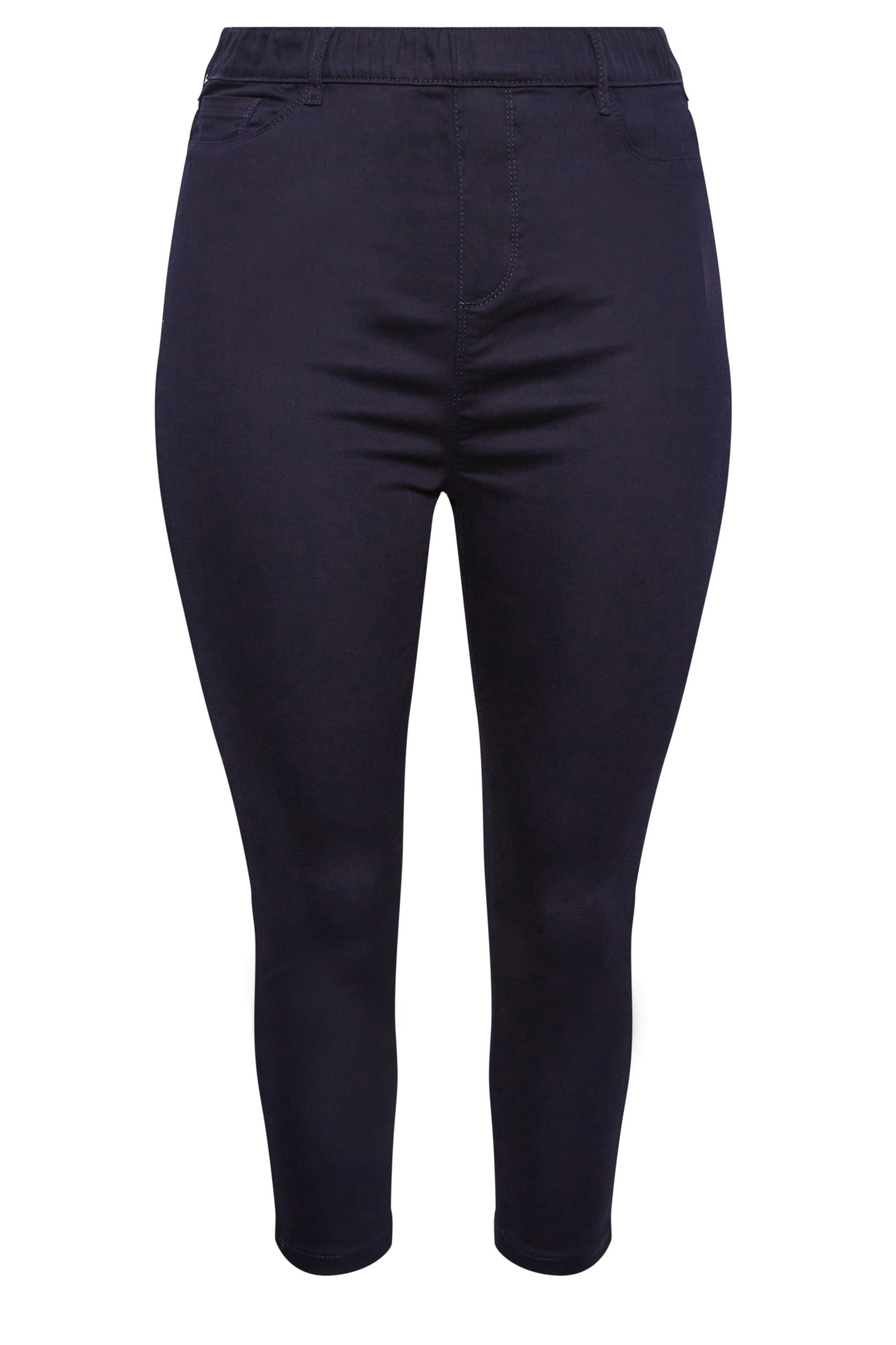 YOURS Plus Size Navy Blue Cropped Stretch GRACE Jeggings
