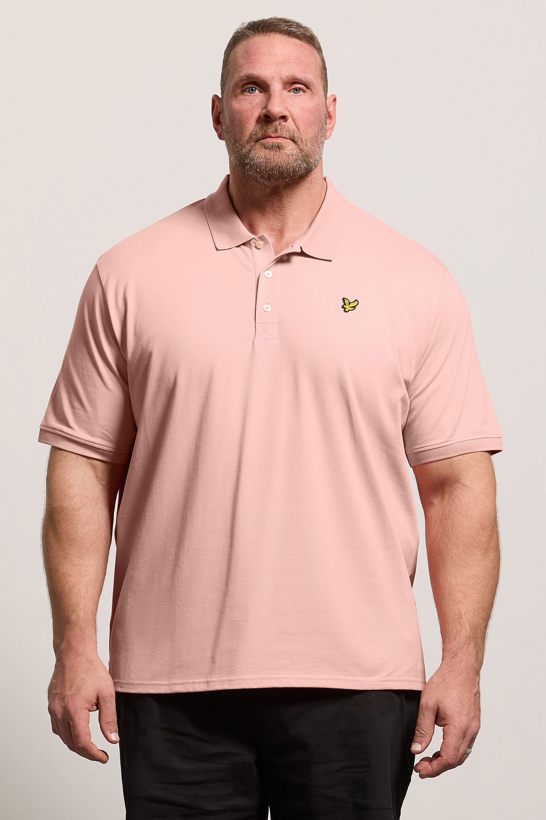 LYLE & SCOTT Big & Tall Grapefruit Pink Core Polo Shirt | BadRhino 1
