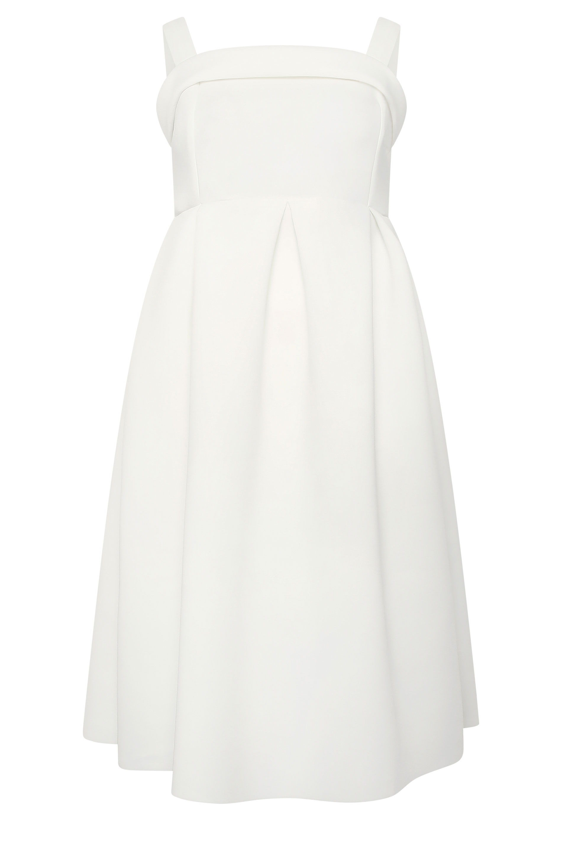 YOURS LONDON Plus Size White Skater Midi Dress | Yours Clothing 5