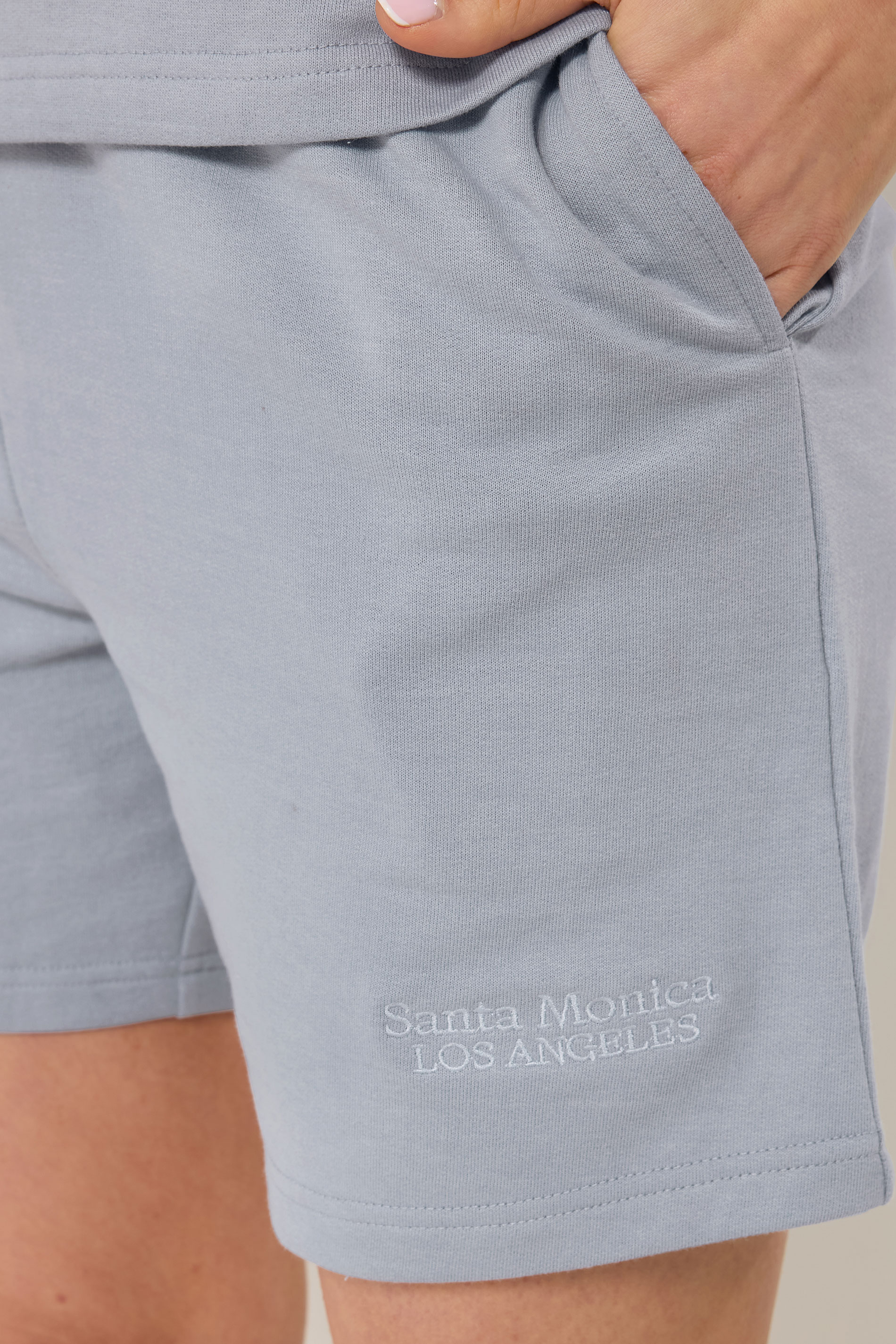 LTS Tall Women's Set Blue Quarter Zip Short Sleeve Cotton Sweatshirt & Shorts | Long Tall Sally 5
