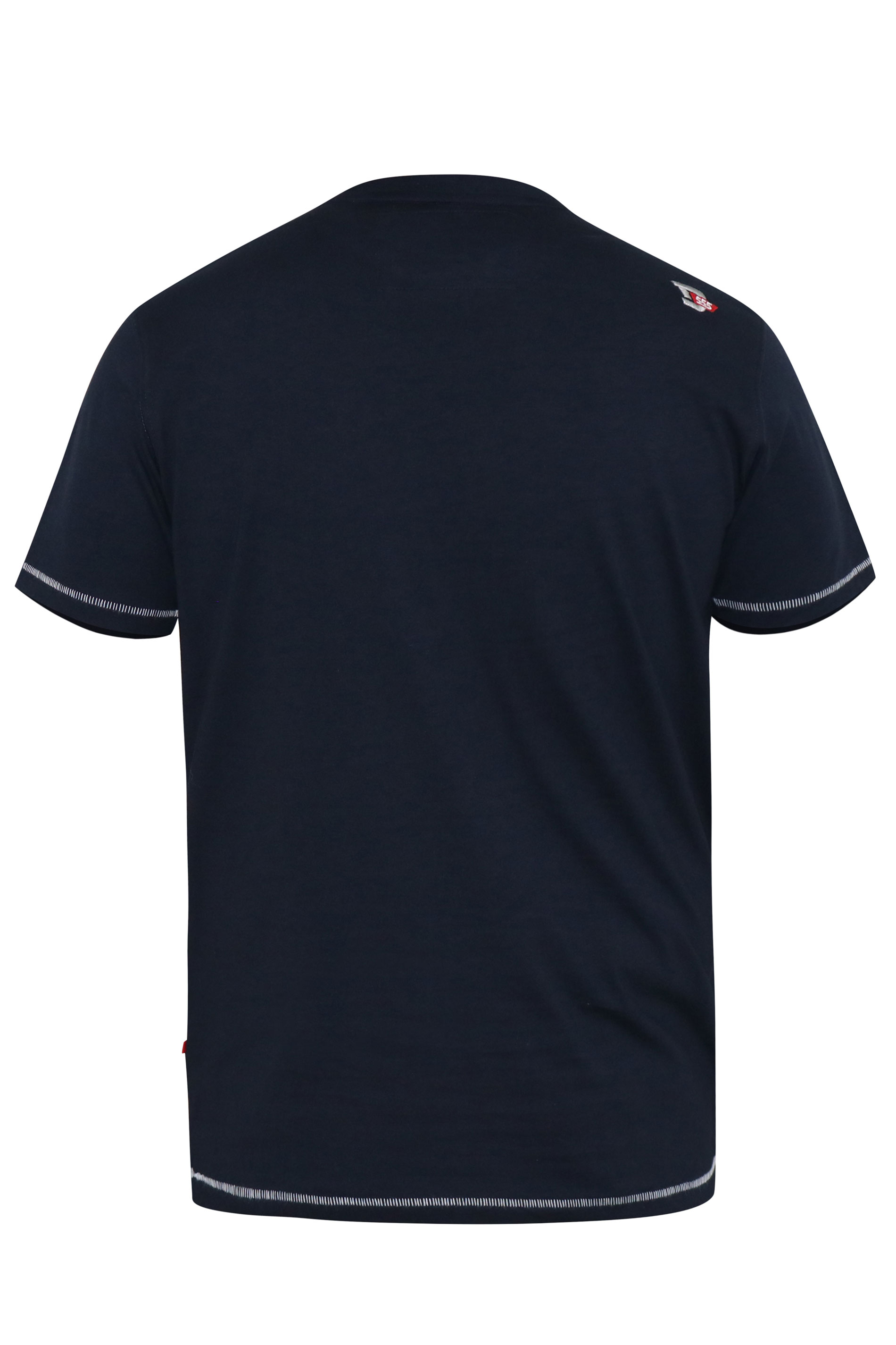 D555 Navy Blue Motorbike Print T-Shirt | BadRhino