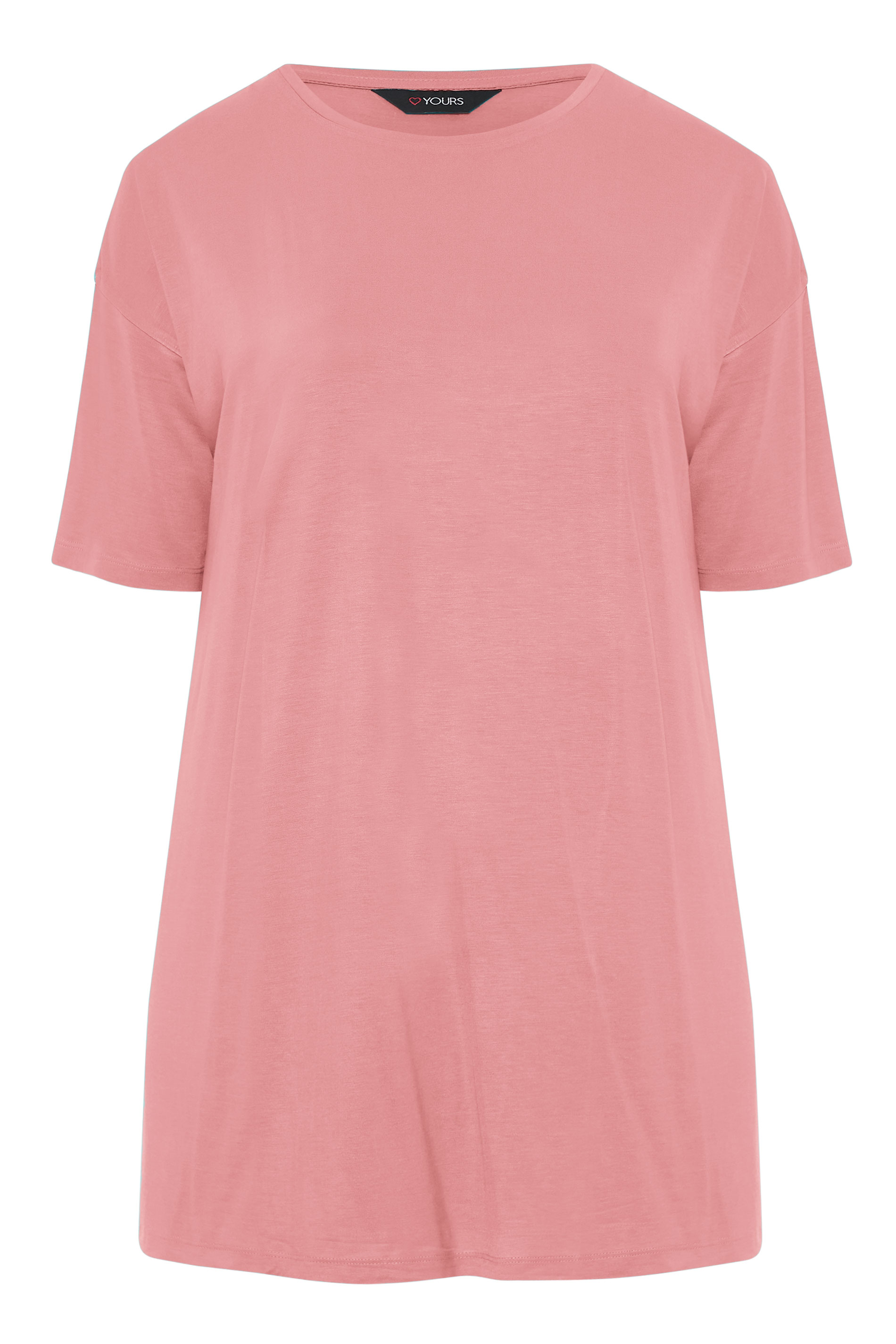 Rose Pink Oversized T-Shirt | Yours Clothing