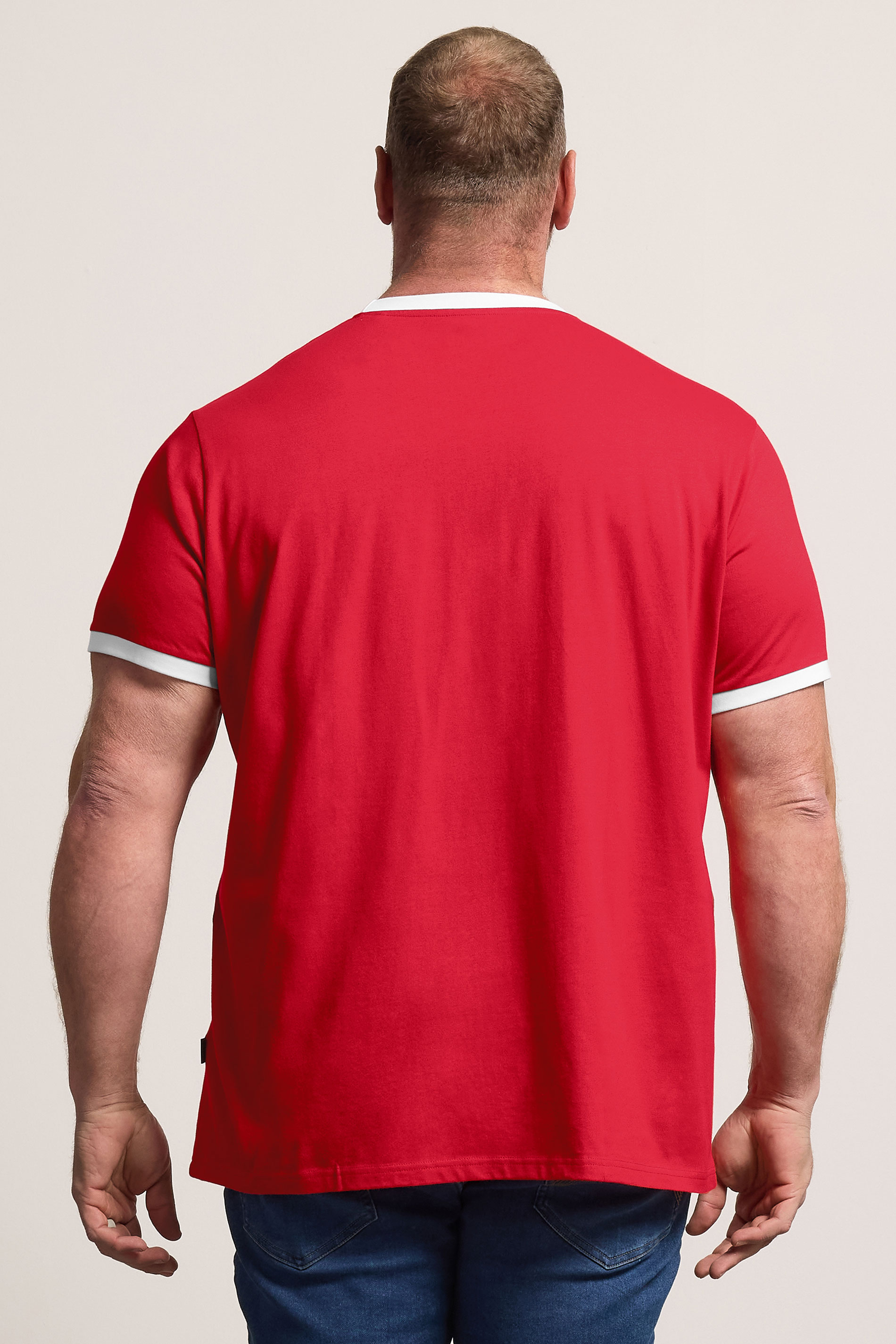 BadRhino Big & Tall Red Ringer T-Shirt | BadRhino 2
