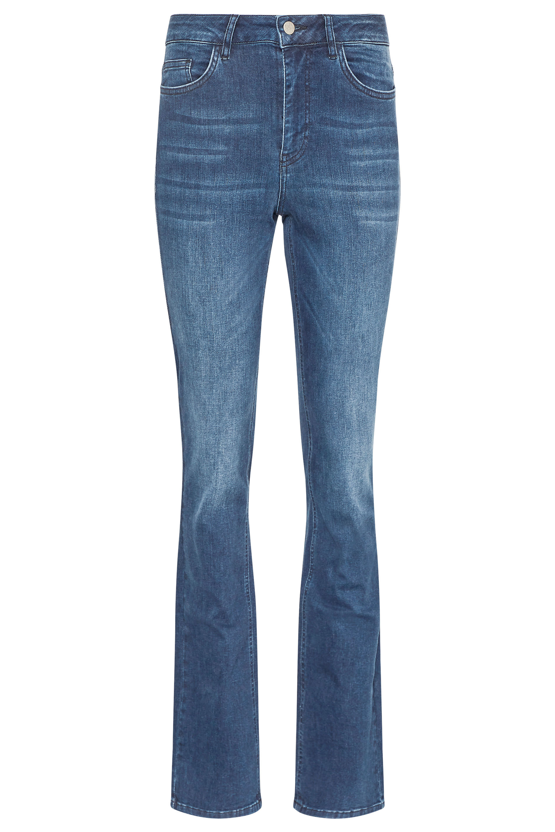 LTS MADE FOR GOOD Mid Blue Straight Leg Denim Jeans | Long Tall Sally