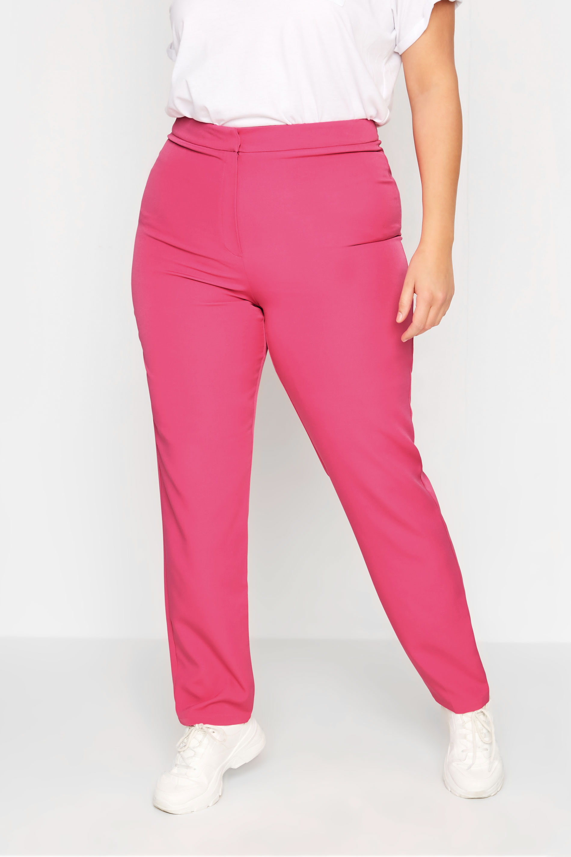 LTS Tall Women's Pink Slim Leg Trousers | Long Tall Sally 1