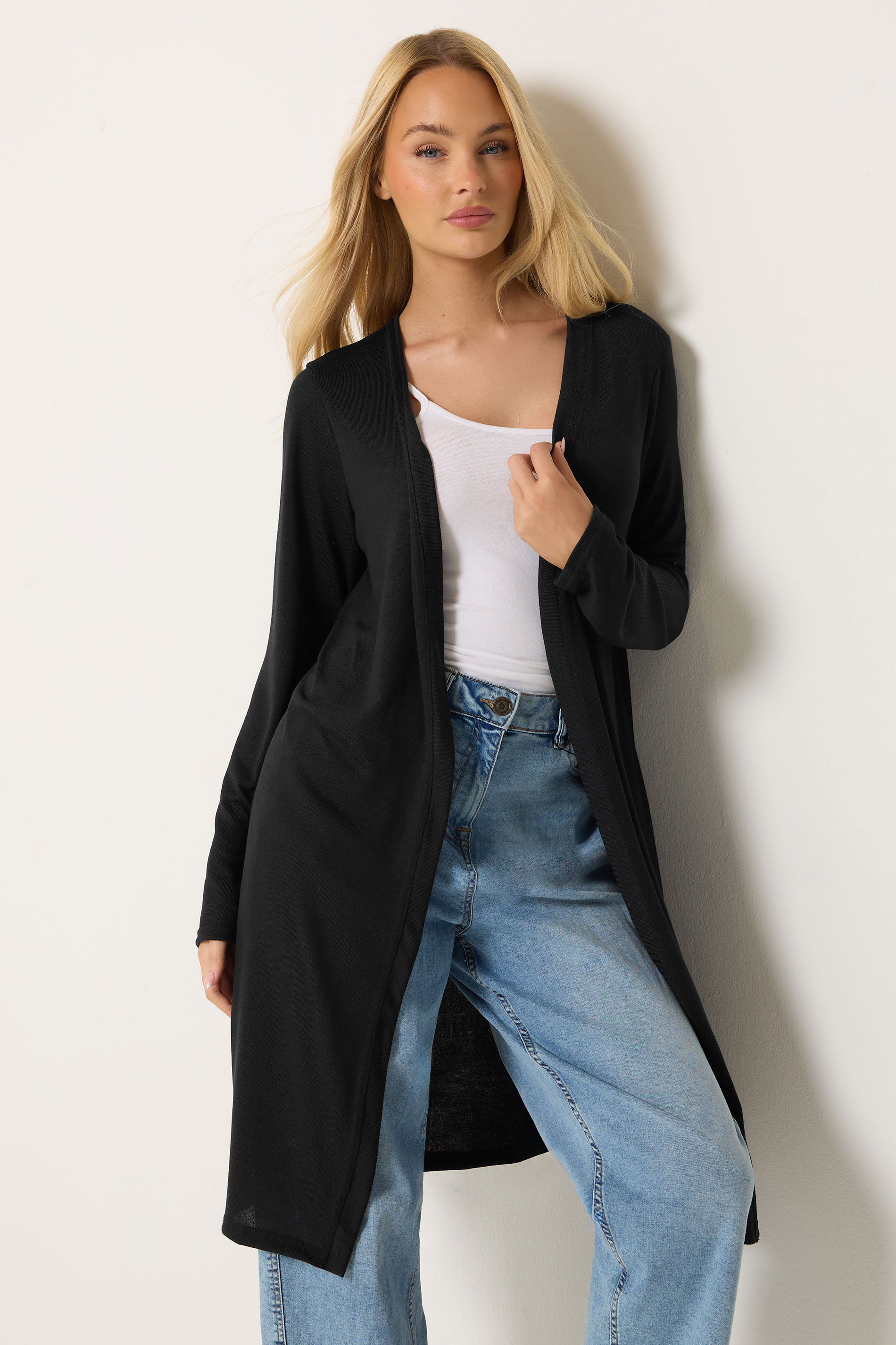 M&Co Black Long Sleeve Open Front Cardigan | M&Co 3