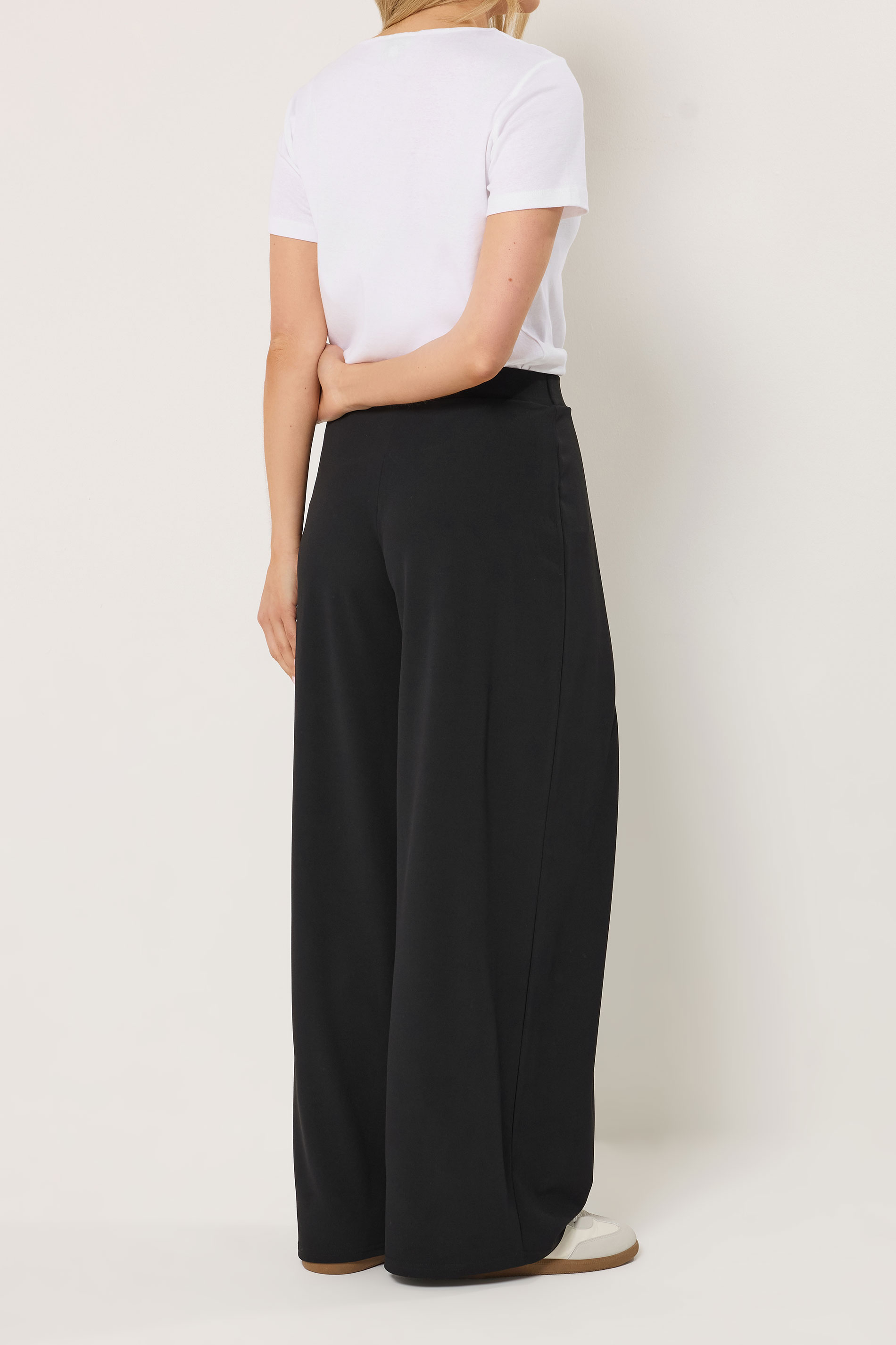 LTS Tall Women's Black Pleat Front Wide Leg Trousers | Long Tall Sally 2