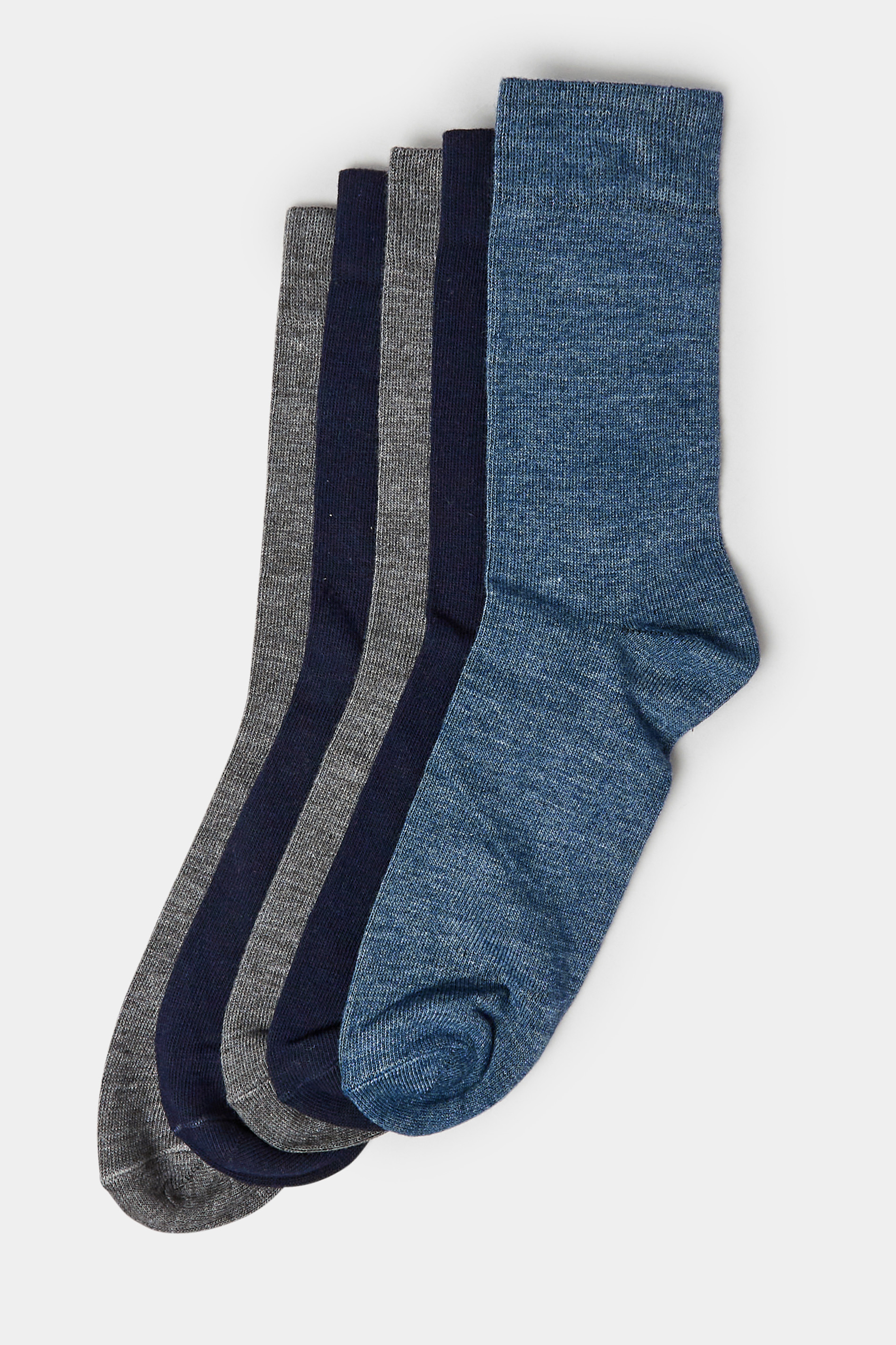 BadRhino Blue & Grey 5 Pack Ankle Socks | BadRhino 3