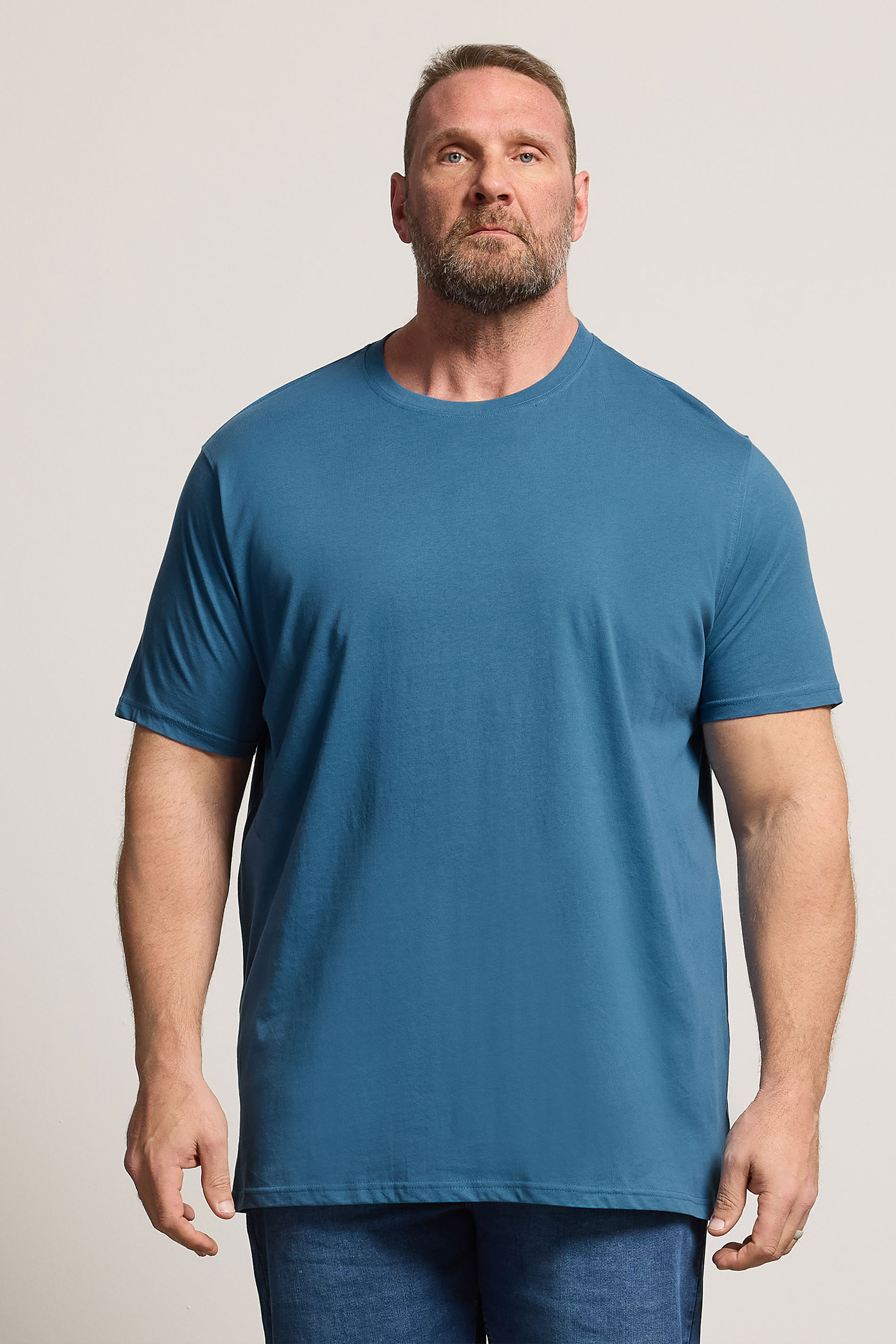 D555 Big & Tall Teal Blue Core T-Shirt | BadRhino 3