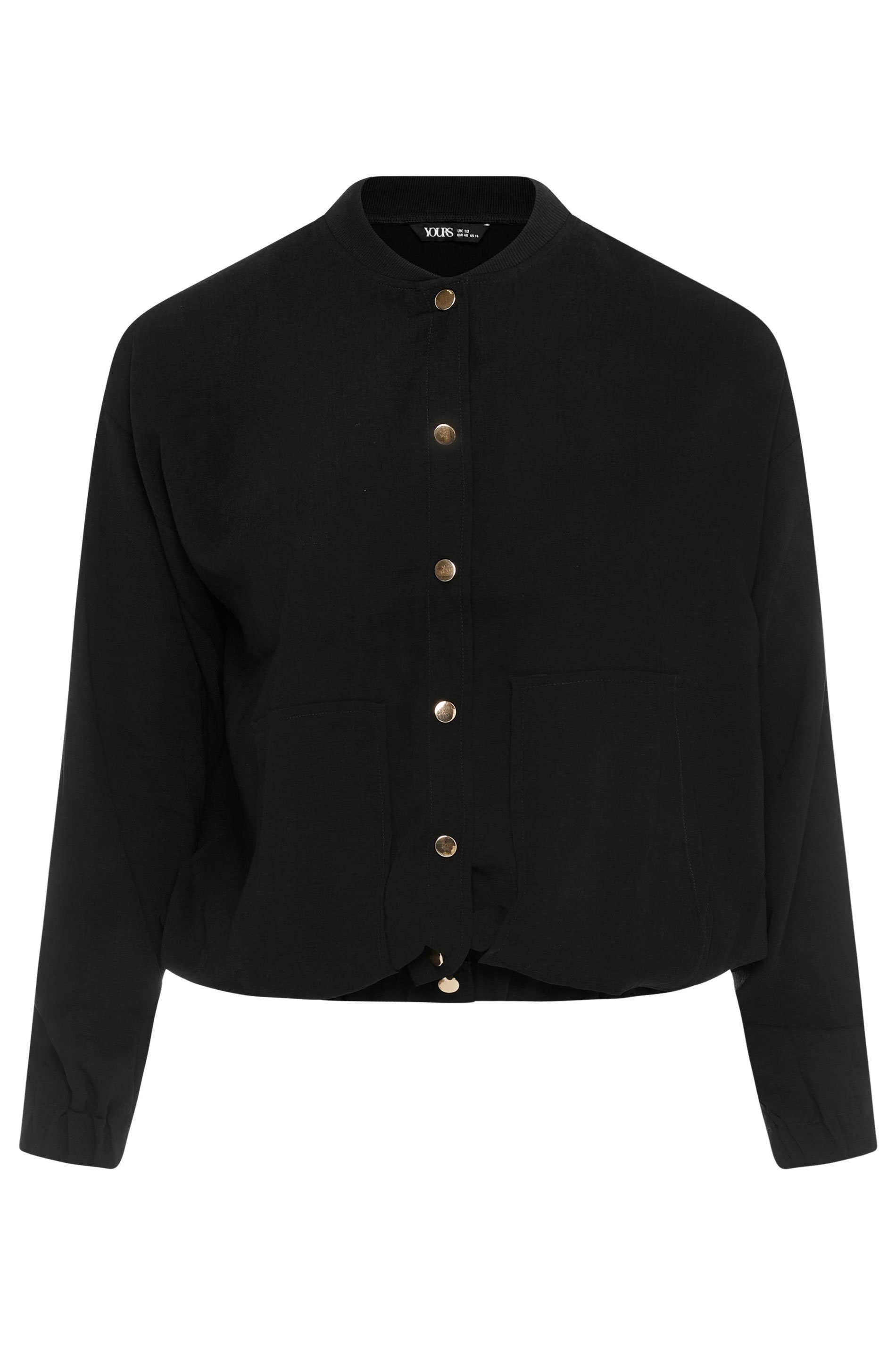 Black jacket with buttons best sale