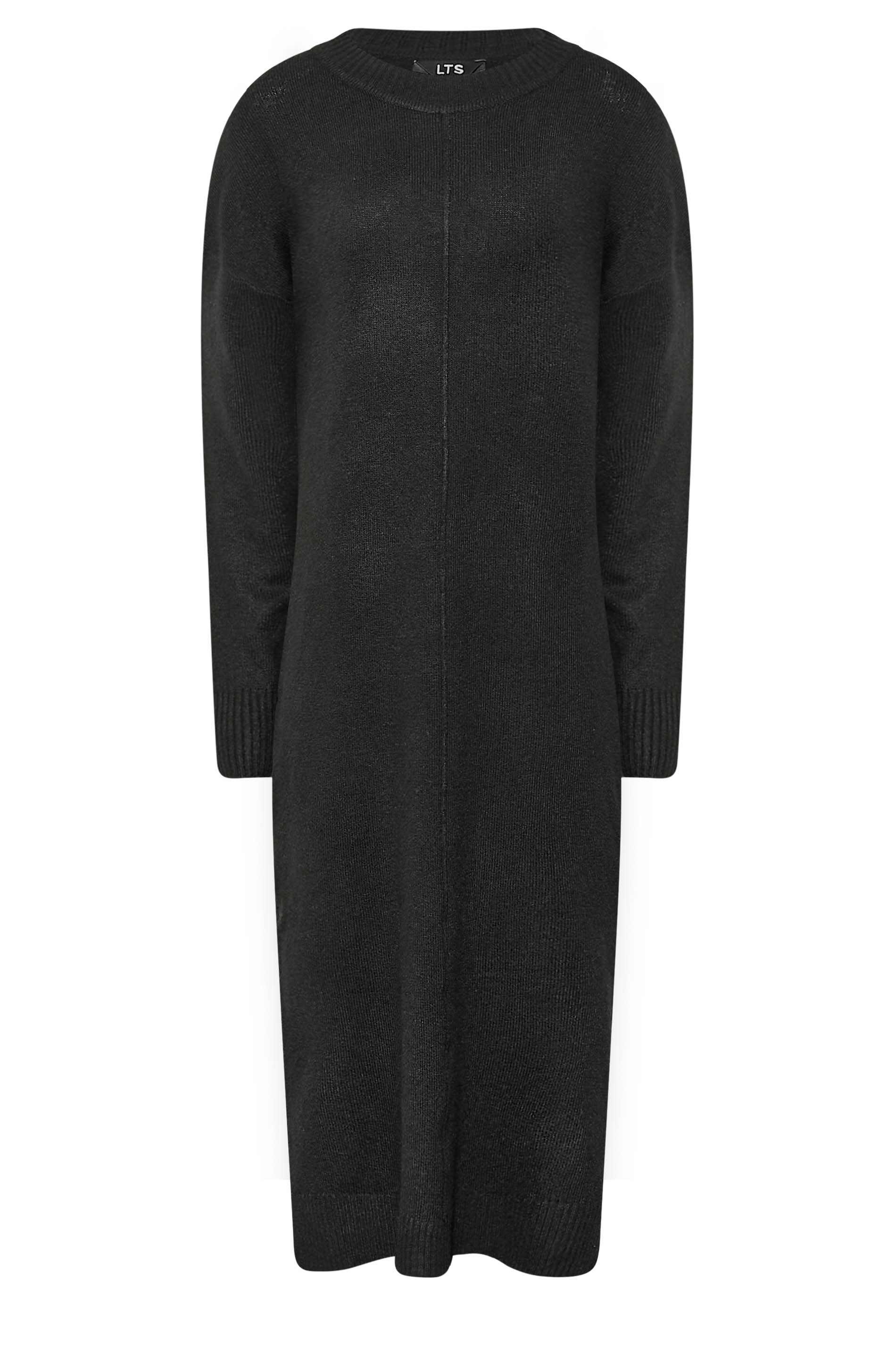 LTS Tall Women's Black Knitted Midi Dress | Long Tall Sally  3