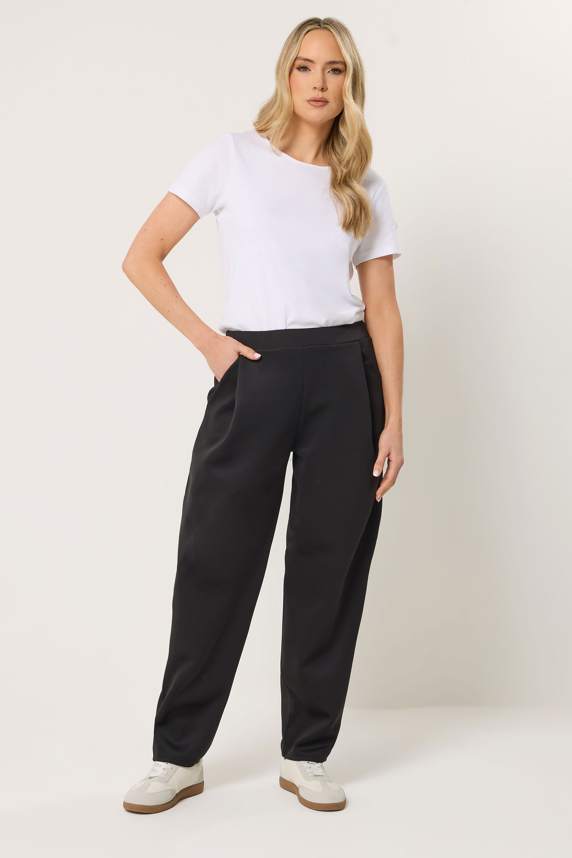 LTS Tall Women's Black Barrel Leg Trousers | Long Tall Sally 3