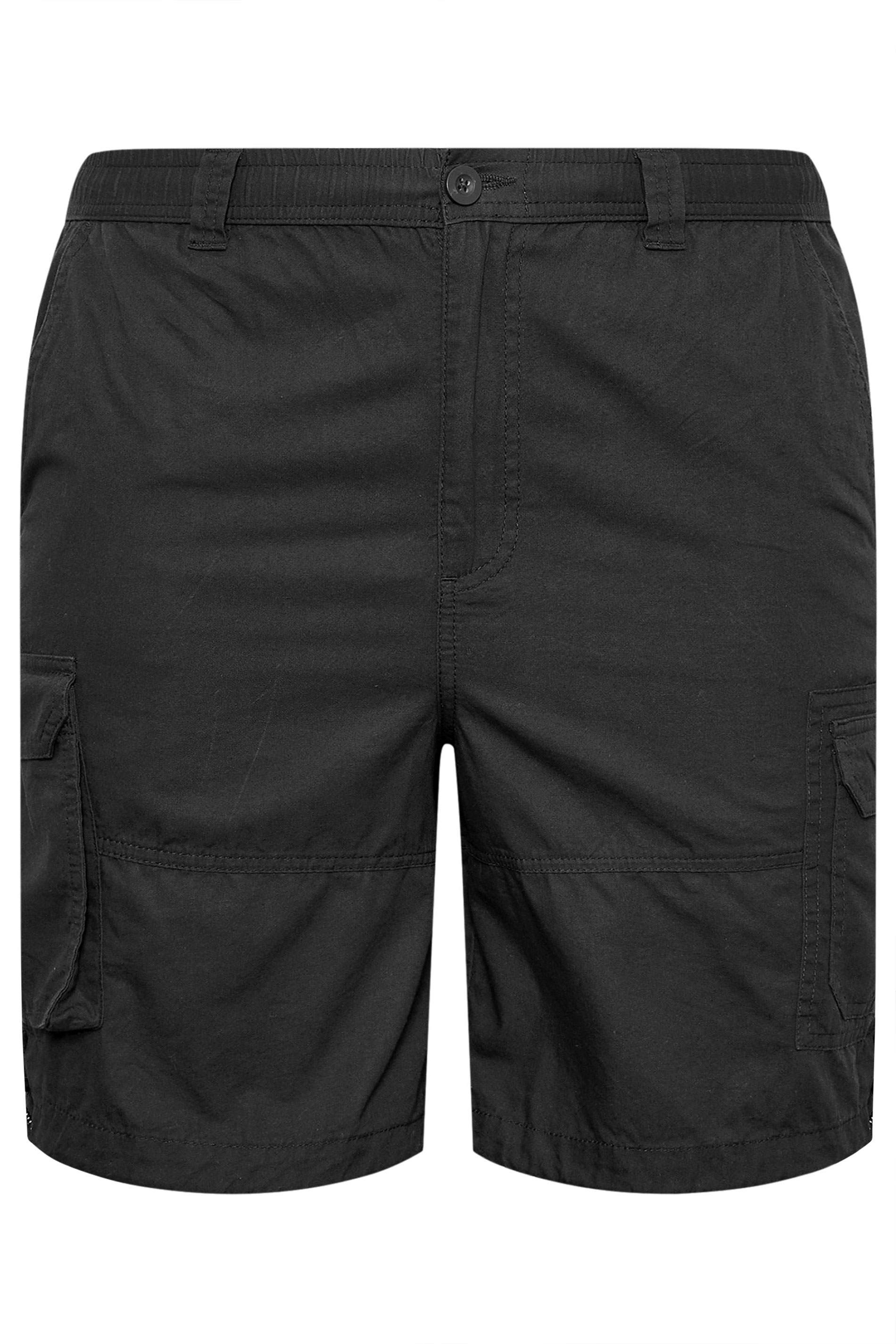 BadRhino Big & Tall Black Lightweight Cargo Shorts | BadRhino 5