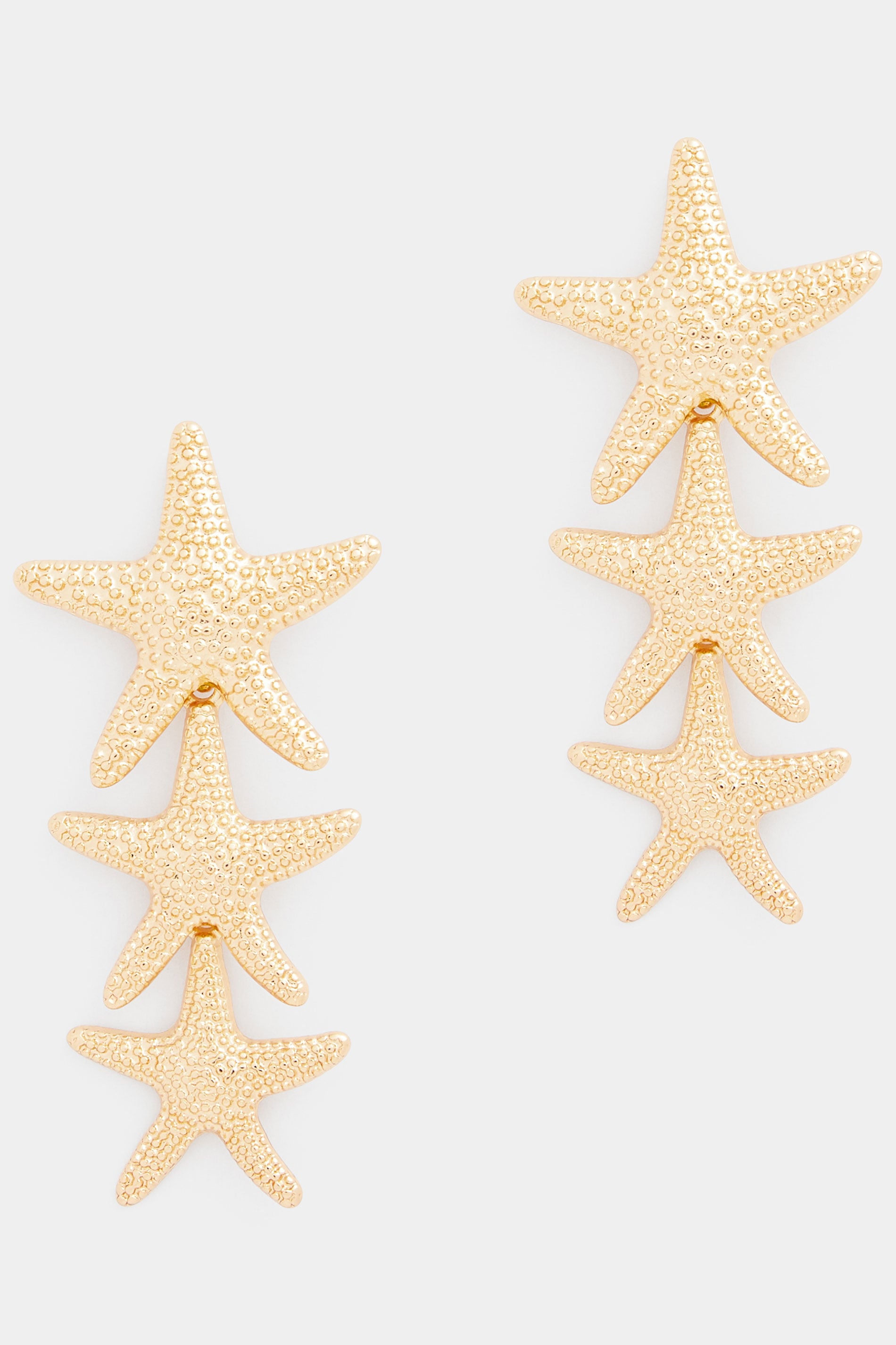 Gold Tone Starfish Drop Earrings | Yours Clothing 3