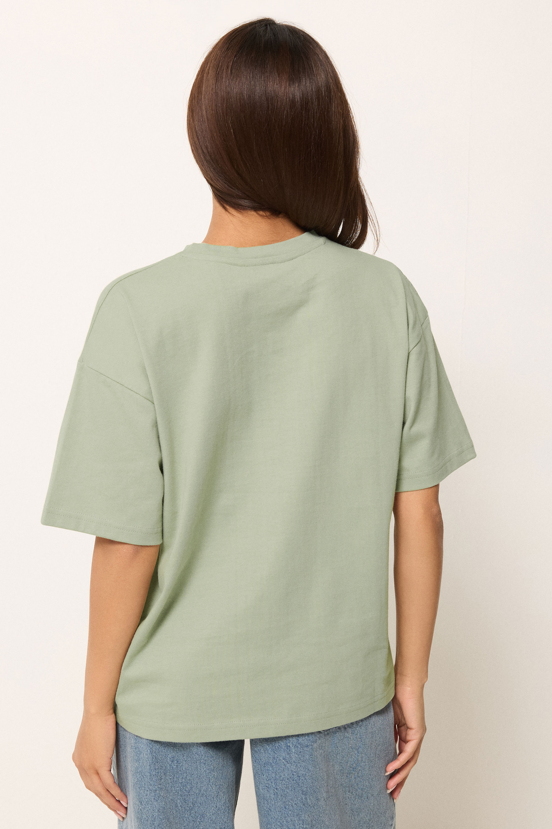 PixieGirl Petite Women's Sage Green Paisley Cotton T-Shirt | PixieGirl 2