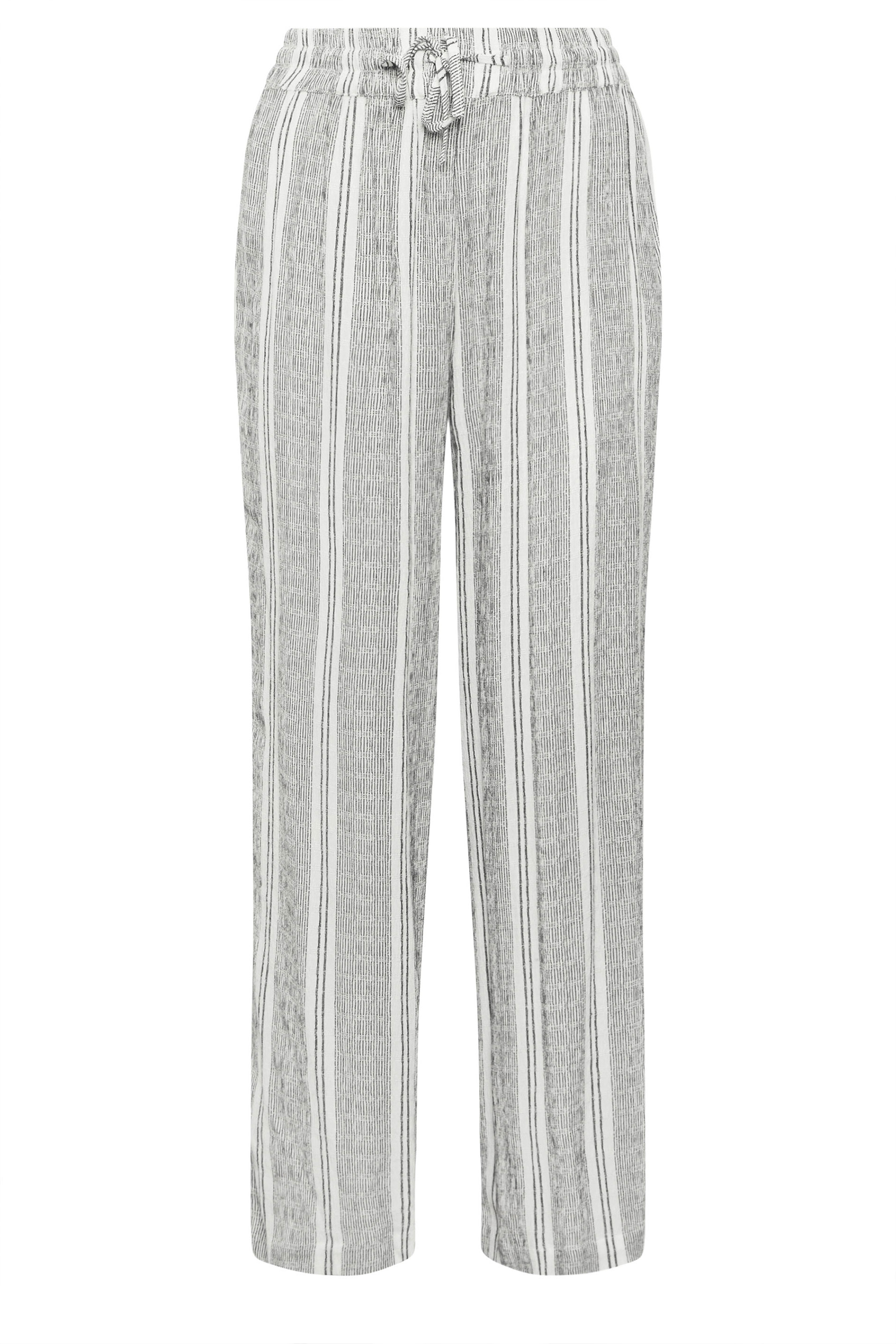 M&Co White Stripe Wide Leg Trousers | M&Co 5