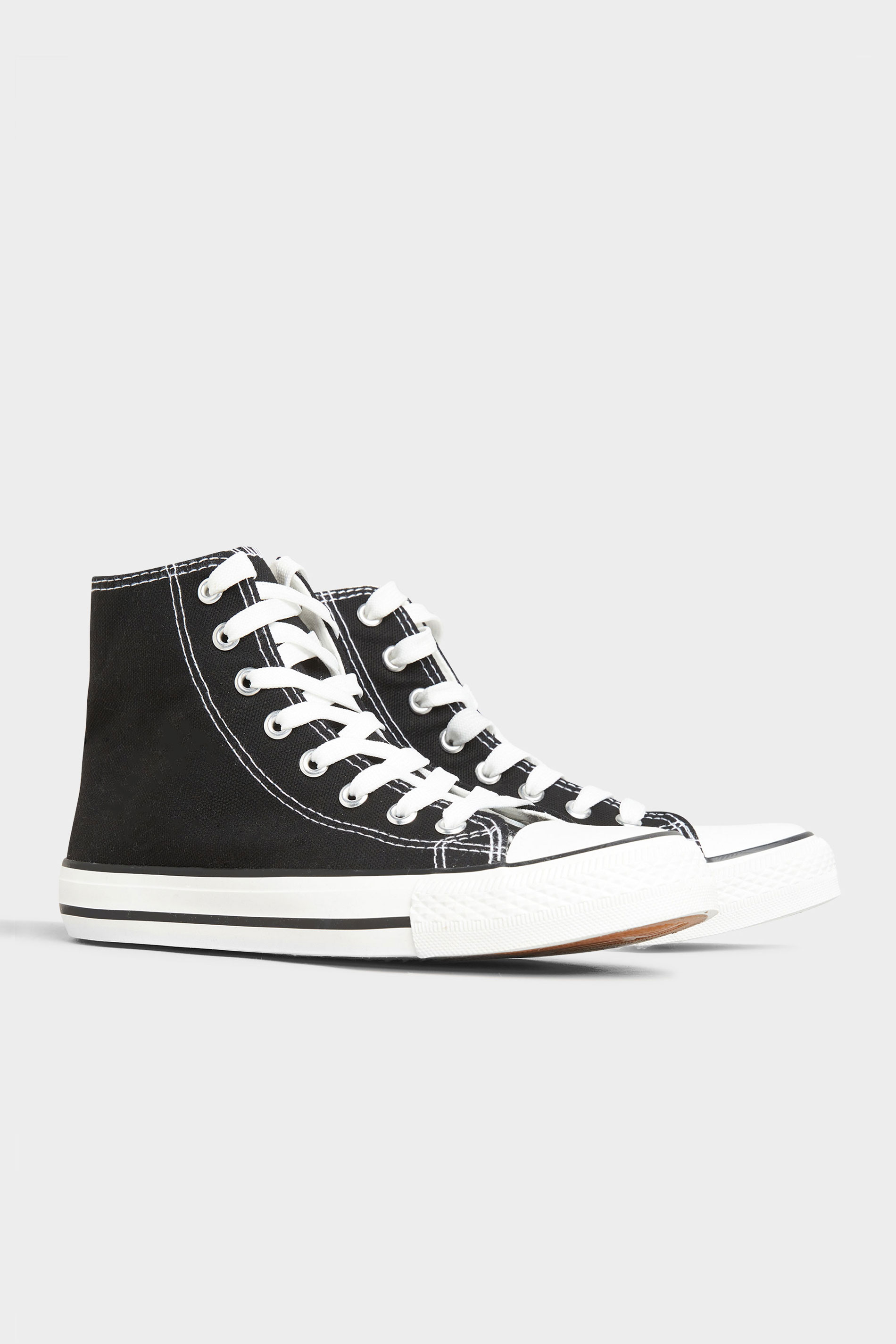 Black Canvas High Top Trainers In Wide Fit_B.jpg