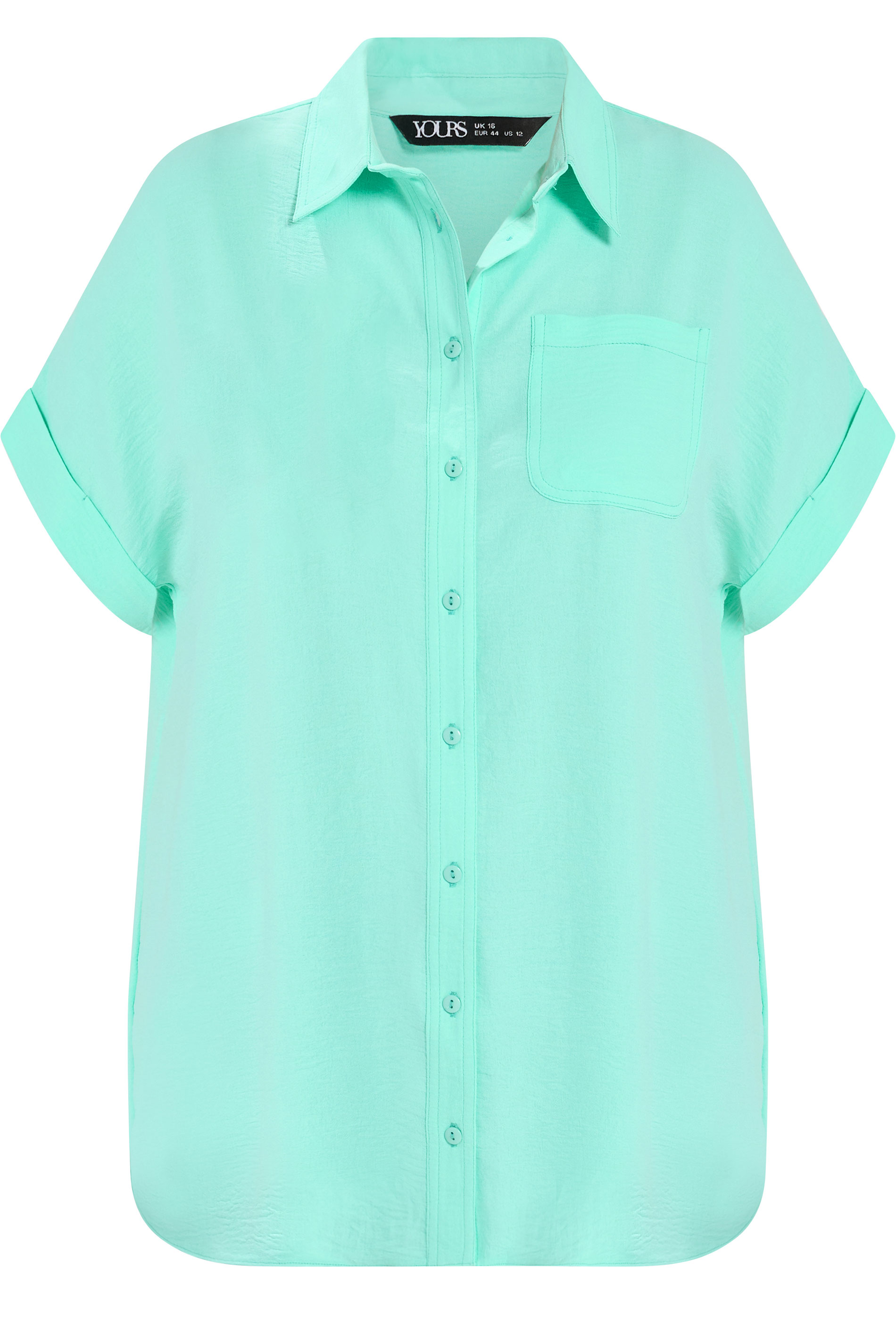 YOURS Plus Size Blue Grown On Sleeve Shirt | Yours Clothing 5