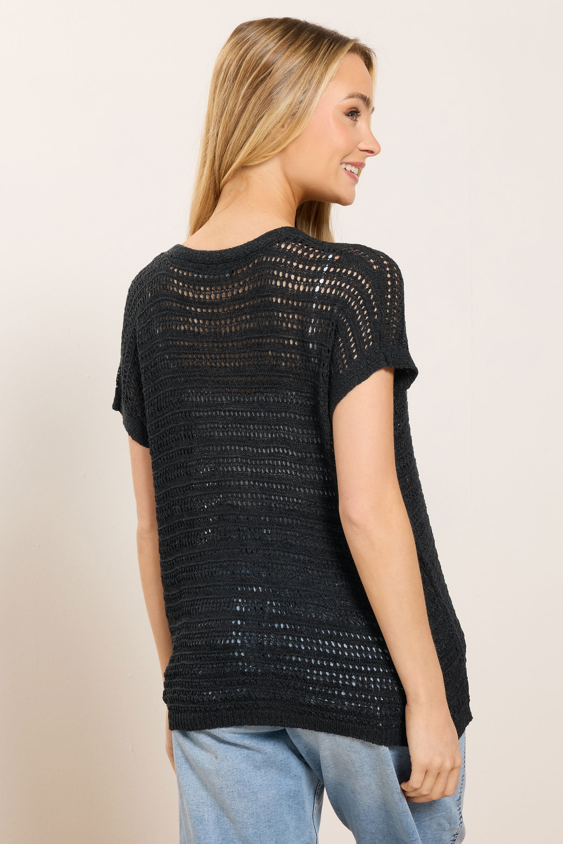 M&Co Black Short Sleeve Cardigan | M&Co 2