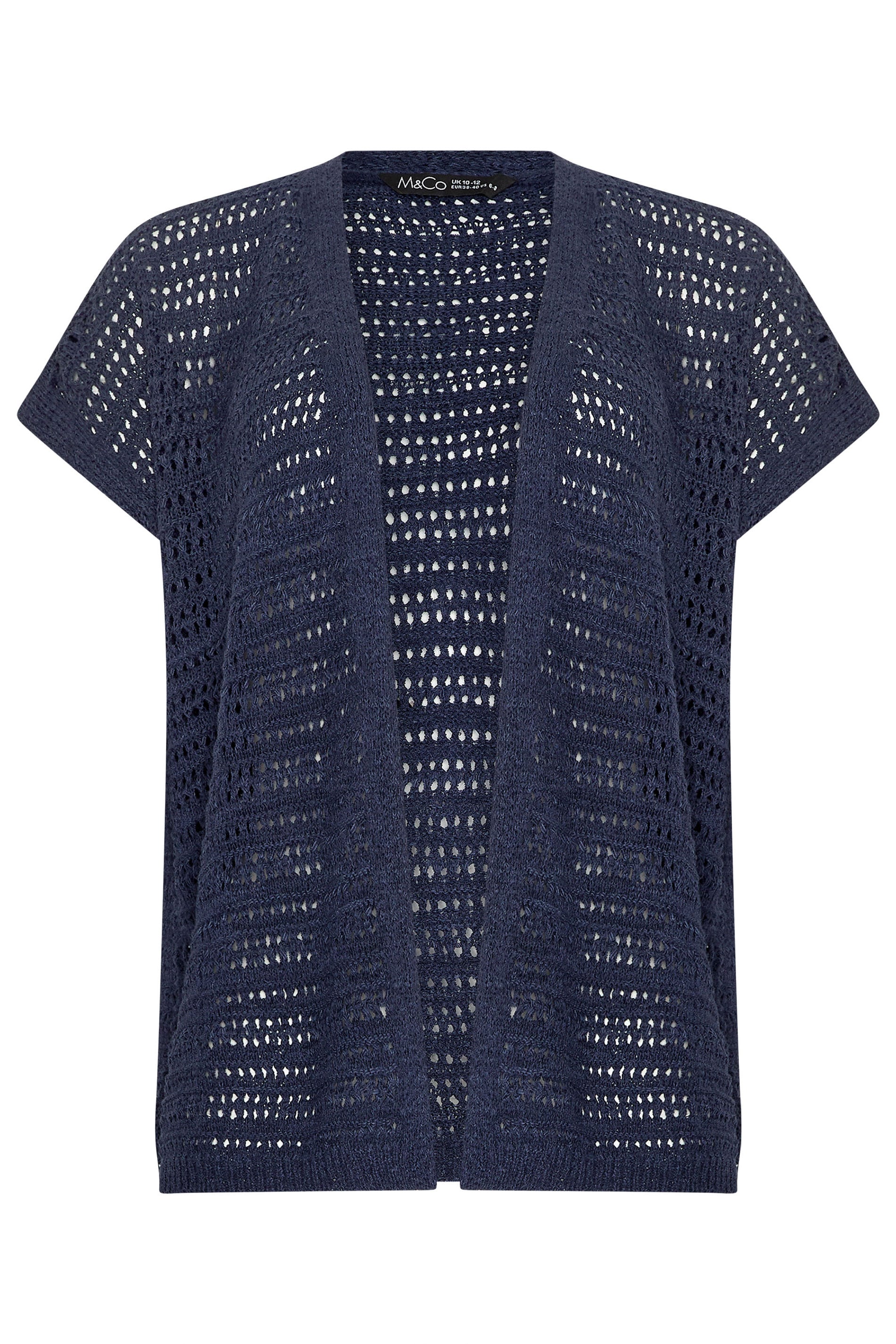 M&Co Navy Blue Short Sleeve Cardigan | M&Co 5