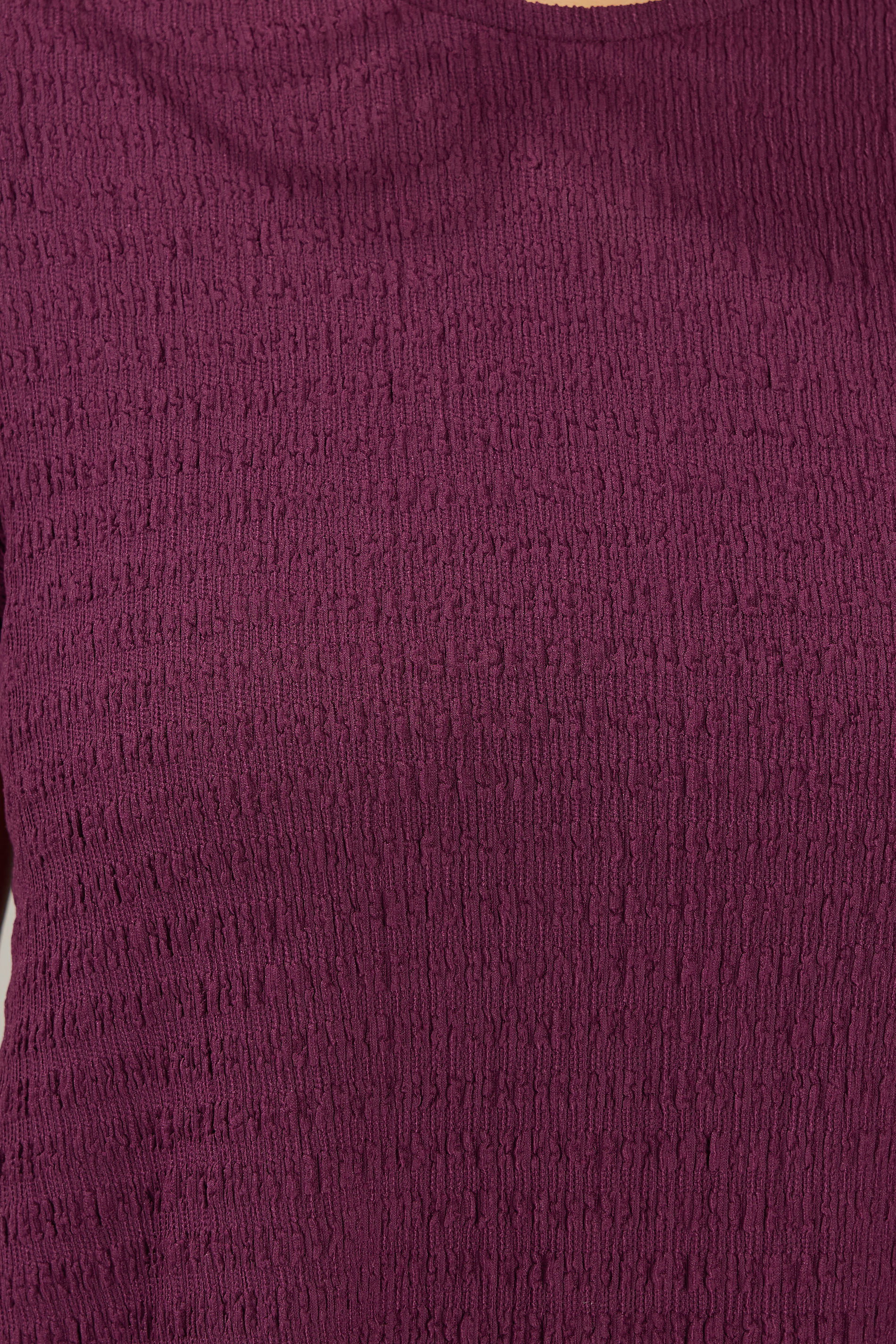 YOURS Plus Size Purple Textured Swing Top | Yours Clothing 4