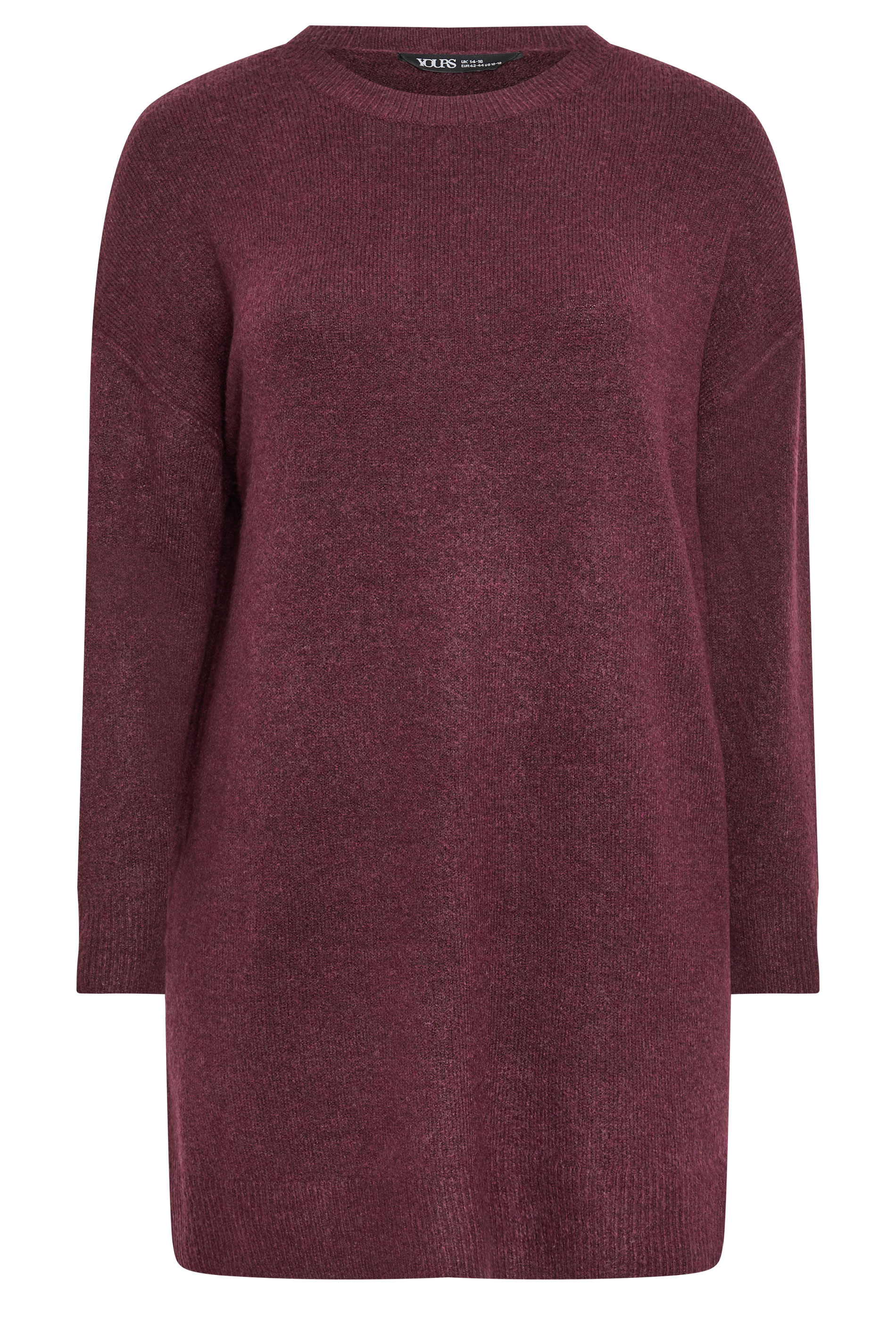 burgundy jumper dress uk Yours Women's Plus Size Red Knitted Long Sleeve Size 10-12 Colour:Aqua